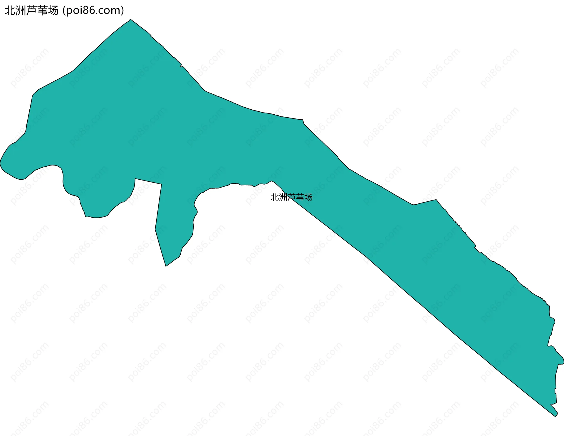 北洲芦苇场边界地图