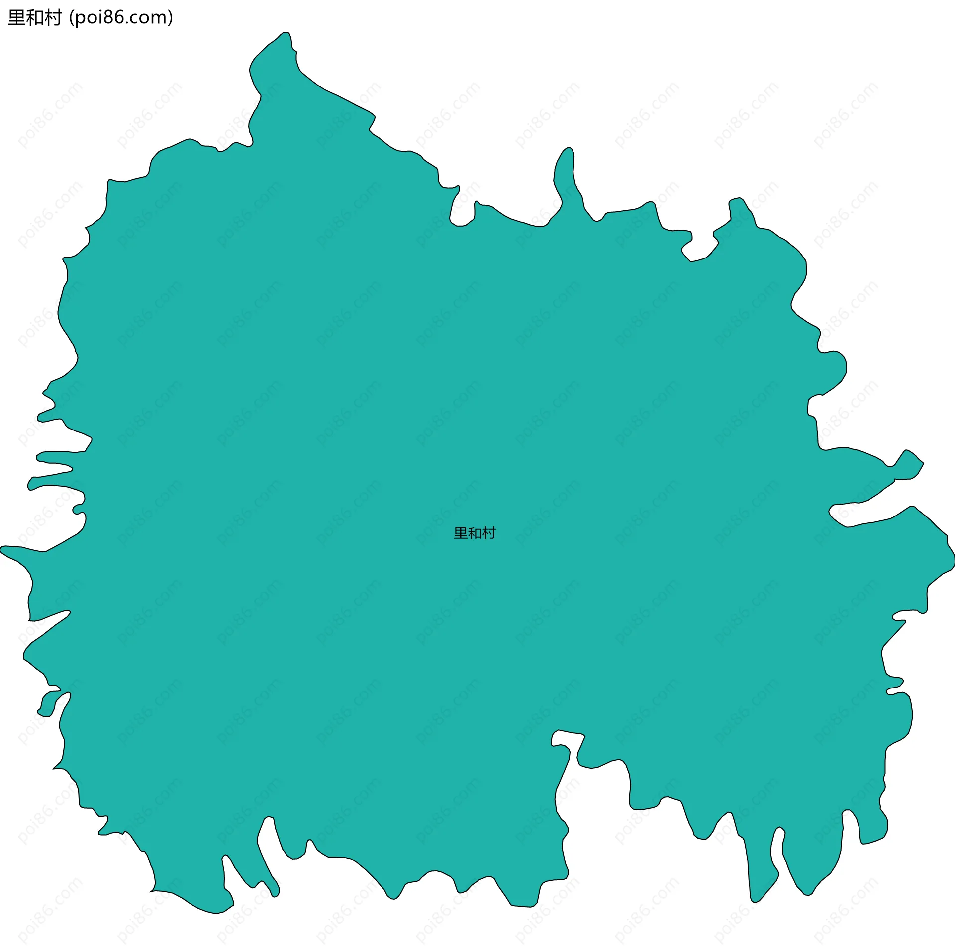 里和村边界地图