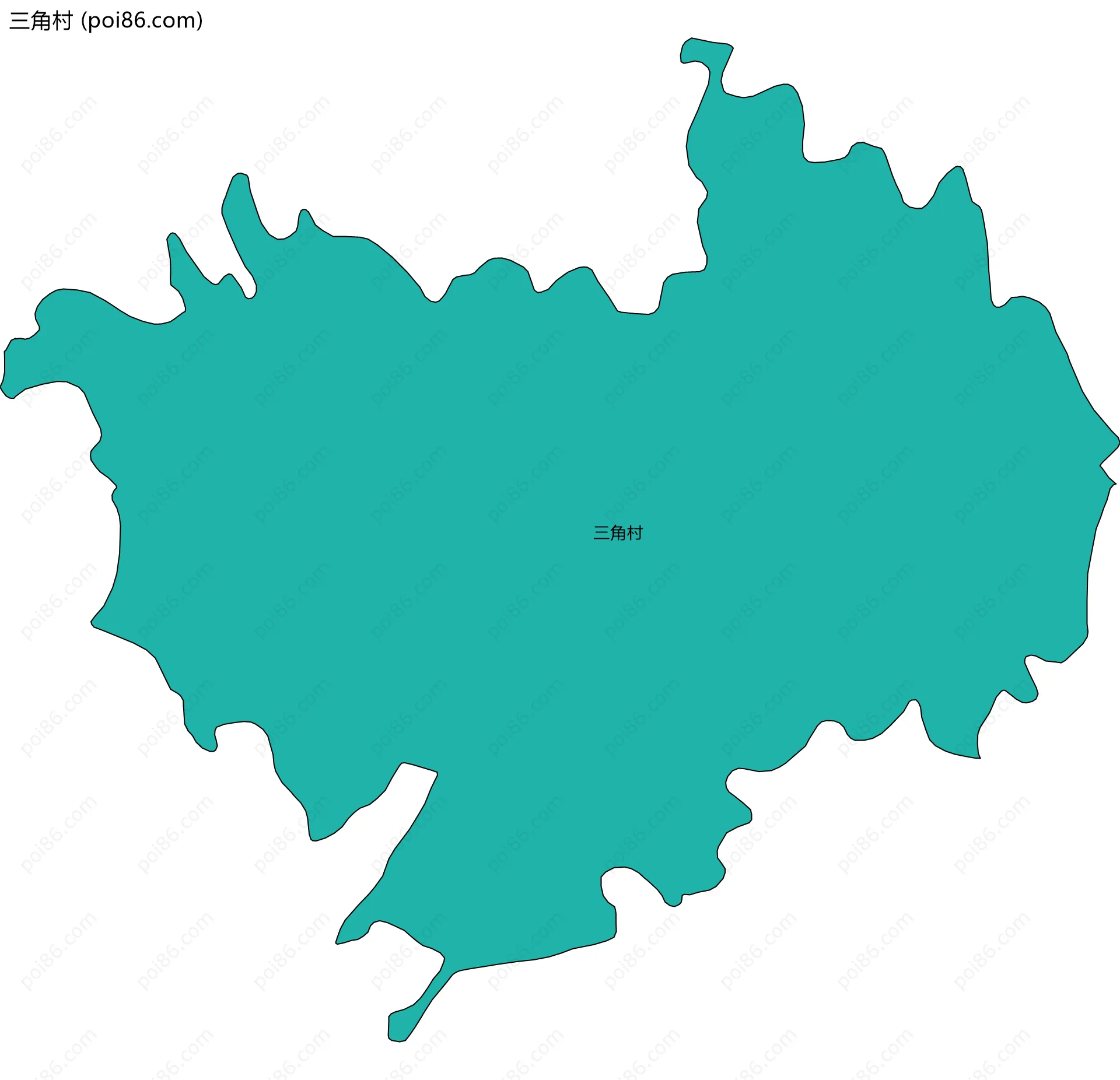 三角村边界地图