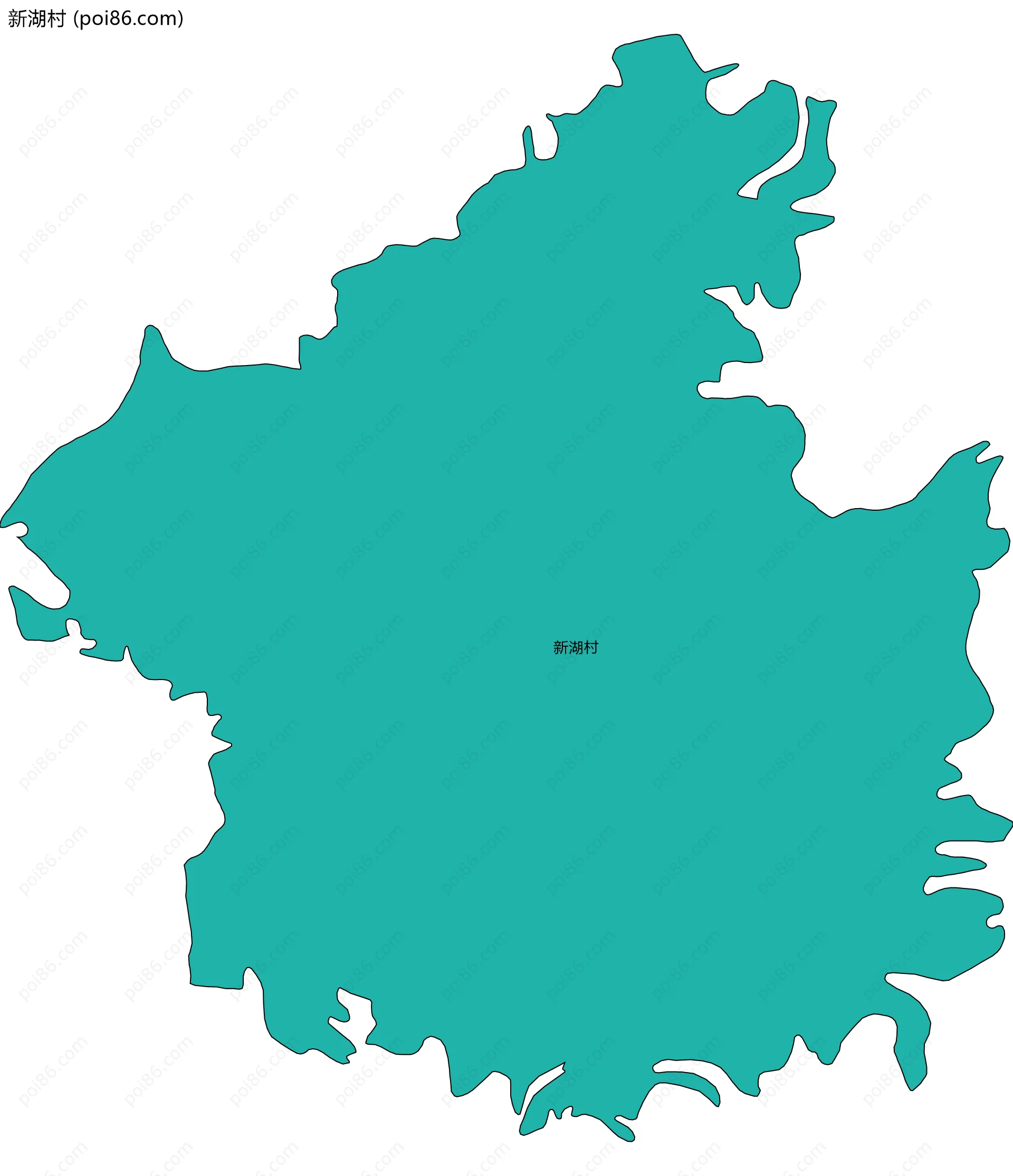 新湖村边界地图