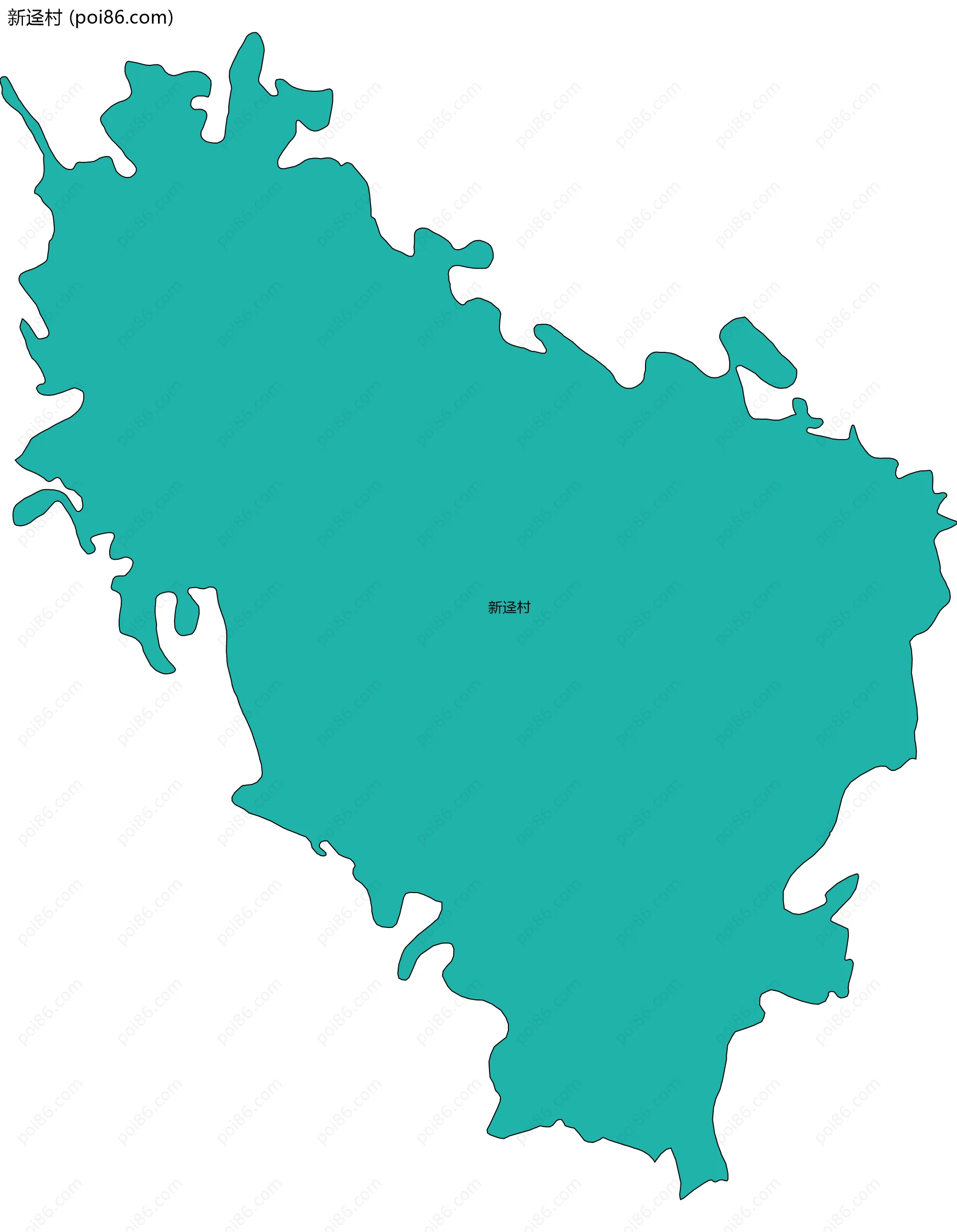 新迳村边界地图