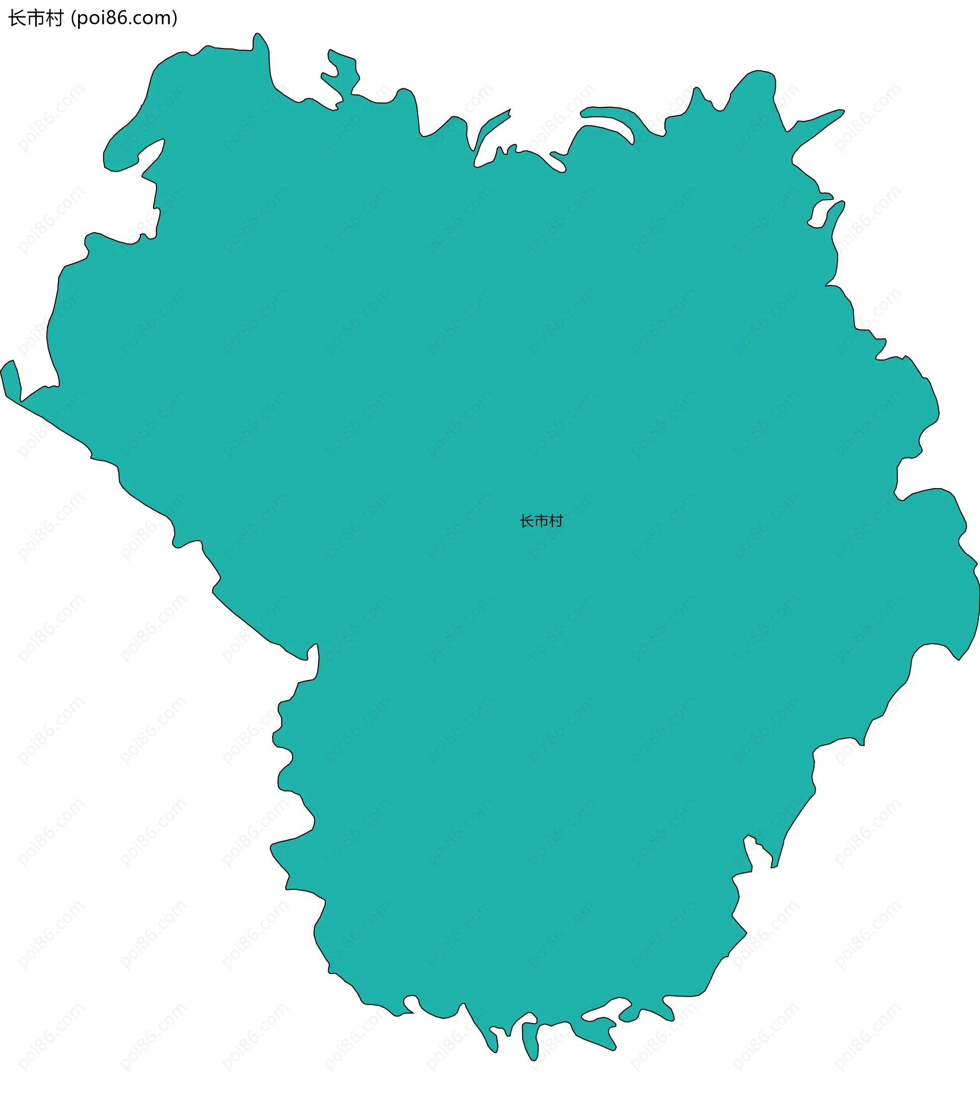 长市村边界地图