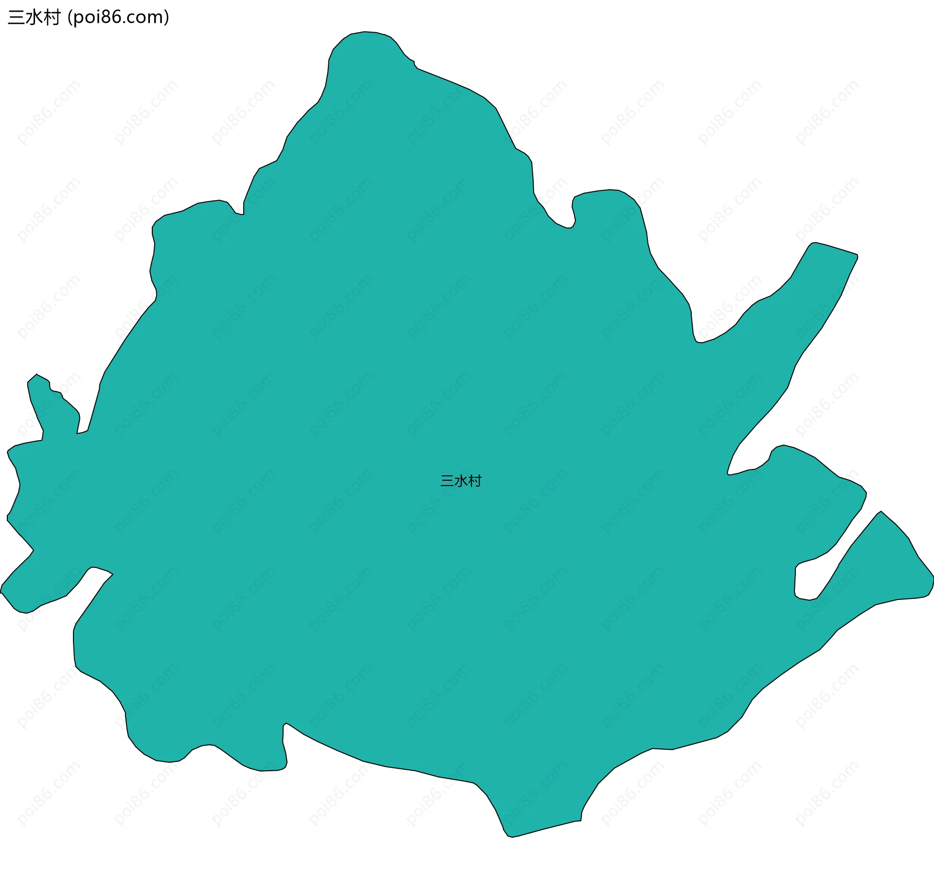 三水村边界地图