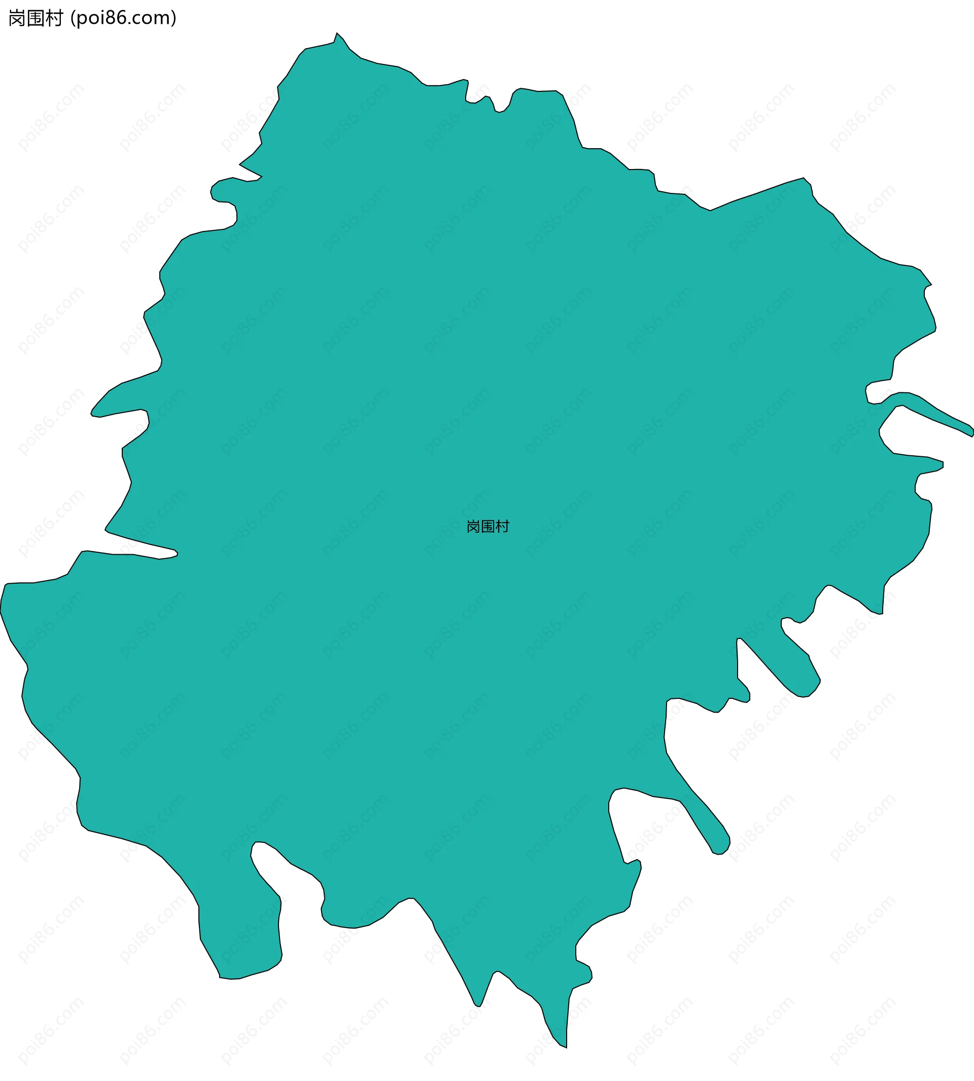 岗围村边界地图