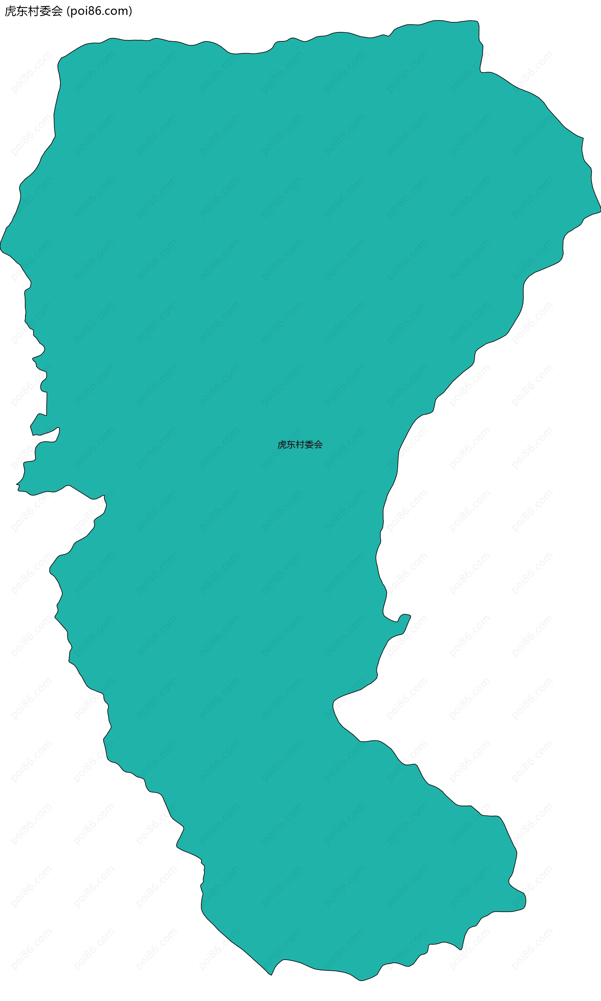 虎东村委会边界地图