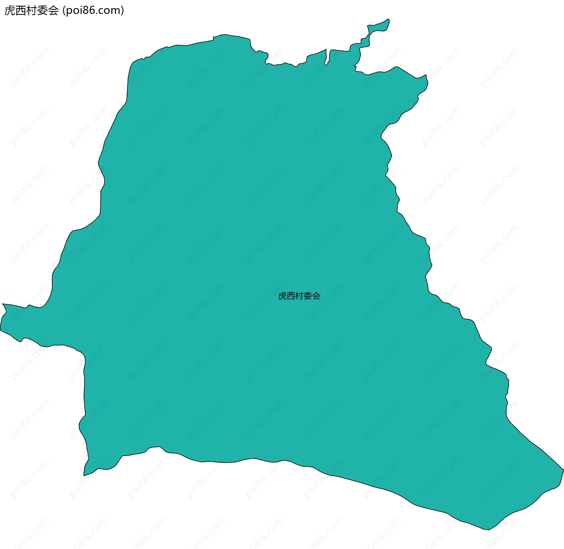 虎西村委会边界地图