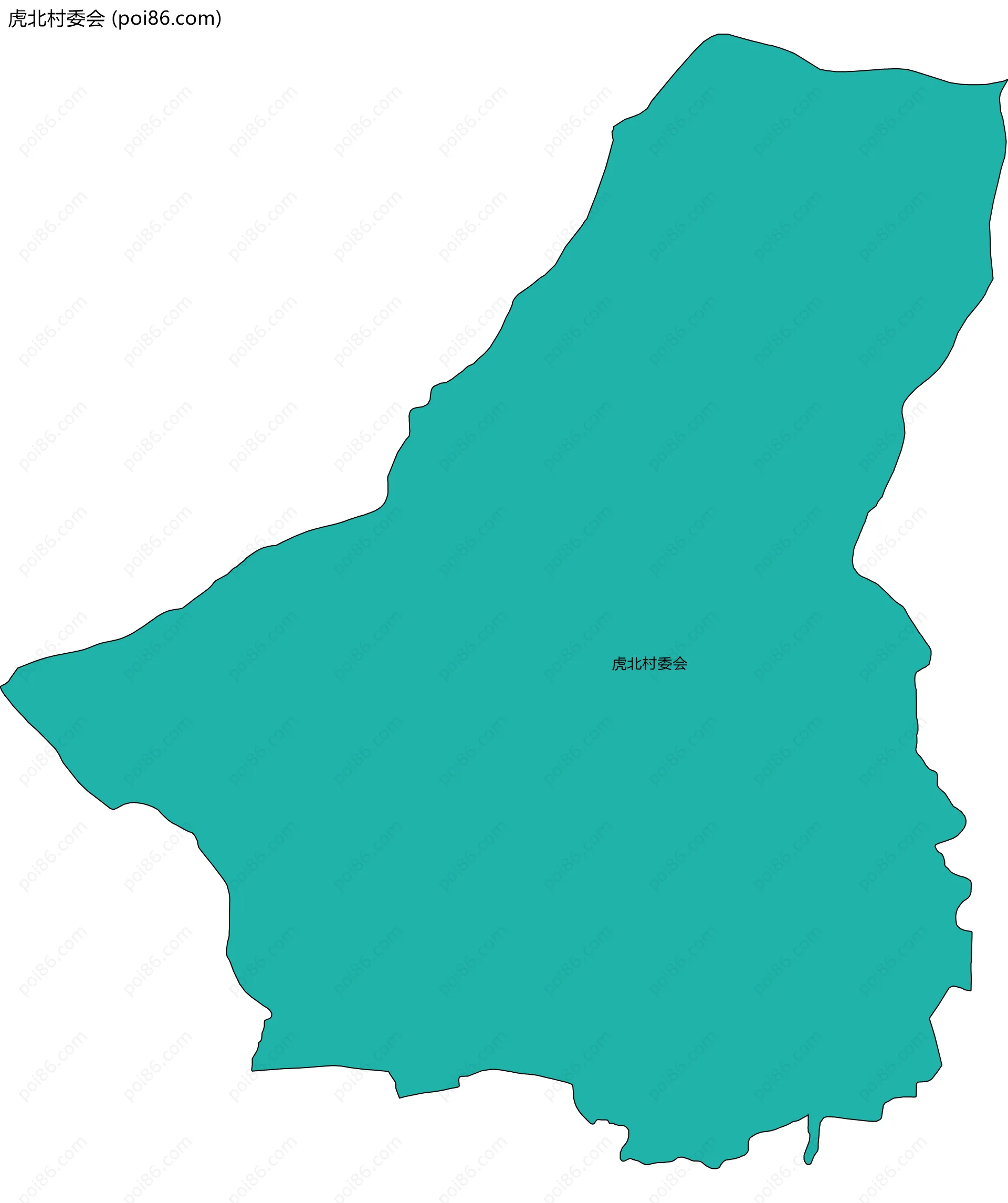 虎北村委会边界地图