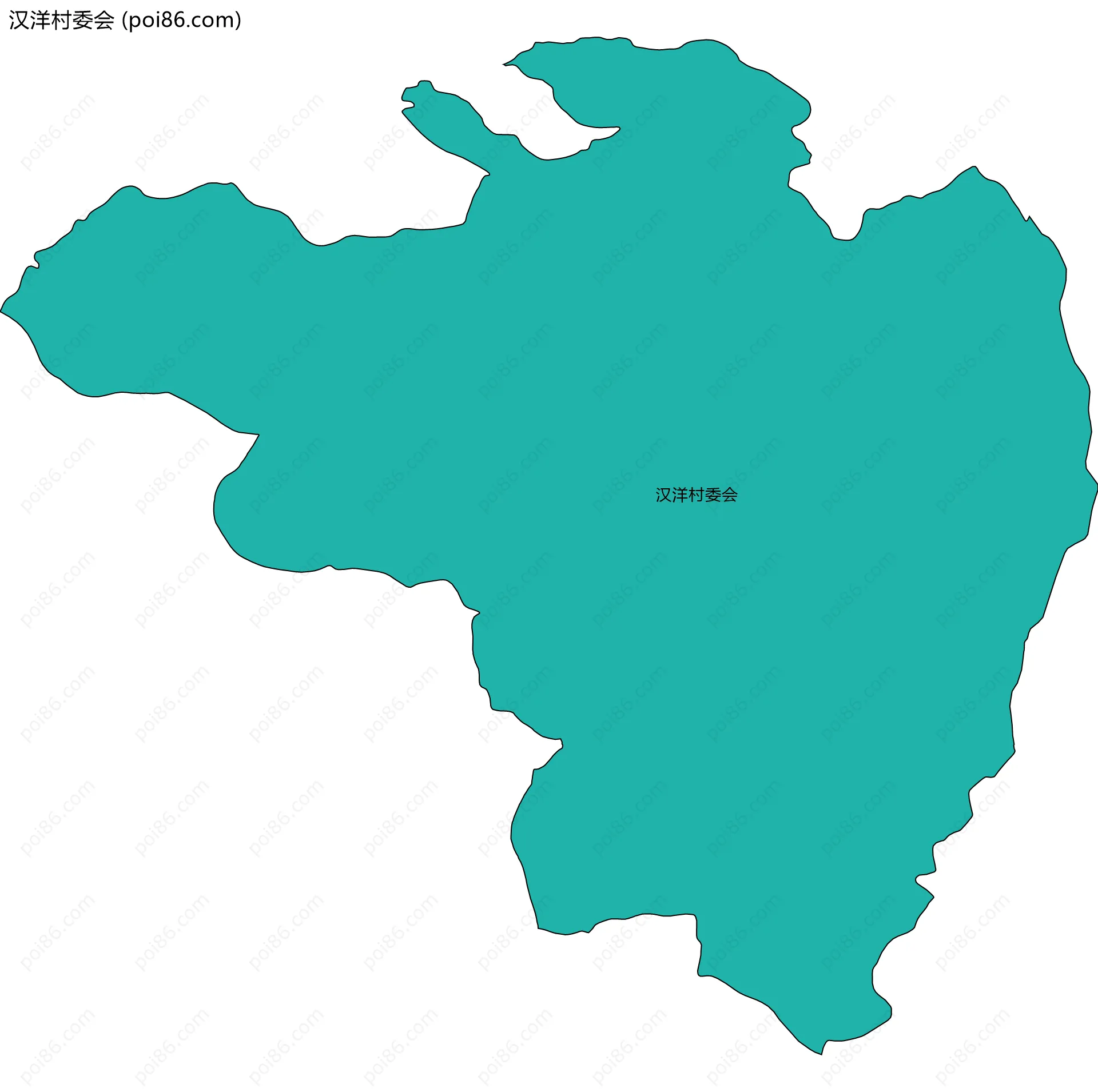 汉洋村委会边界地图