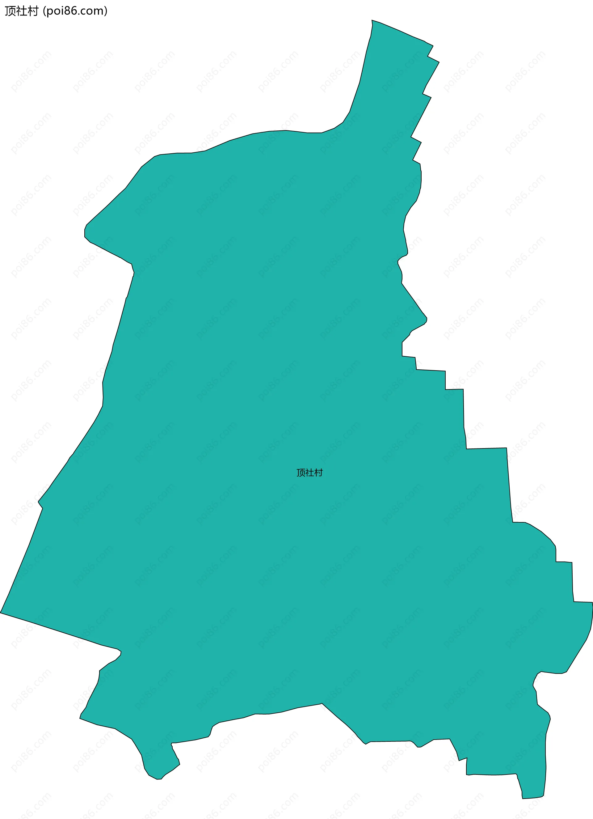顶社村边界地图