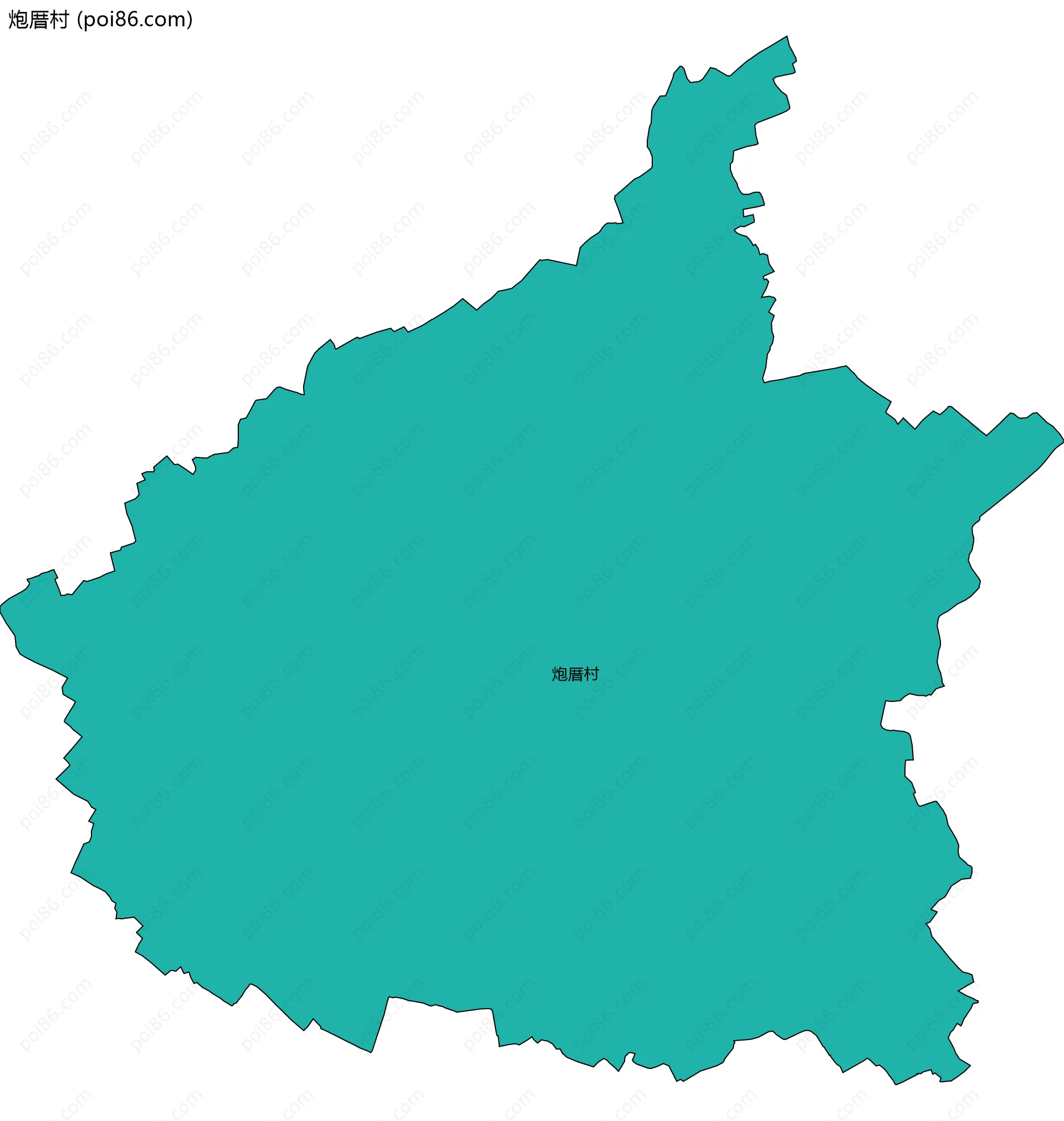 炮厝村边界地图