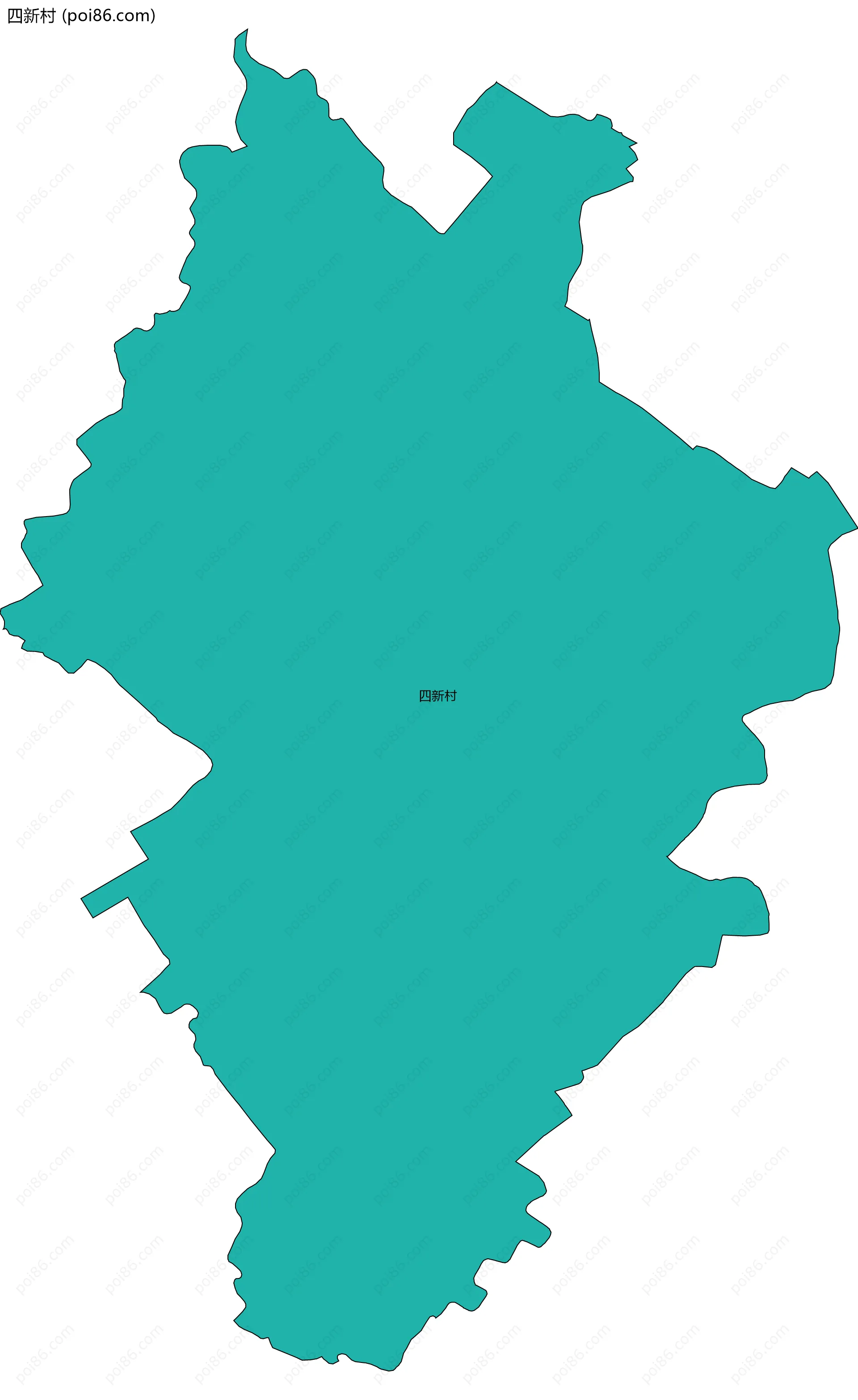 四新村边界地图