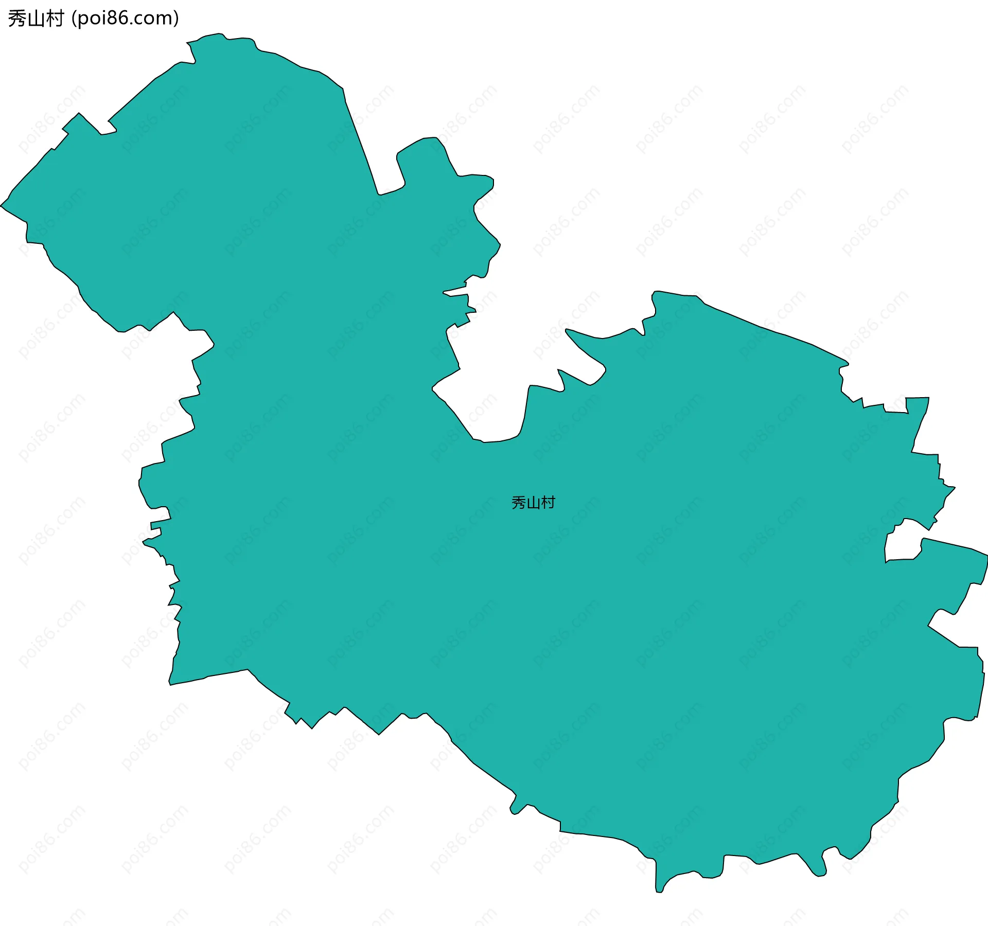 秀山村边界地图