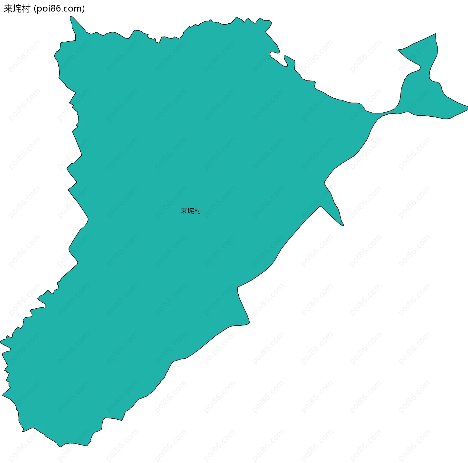 来垞村边界地图