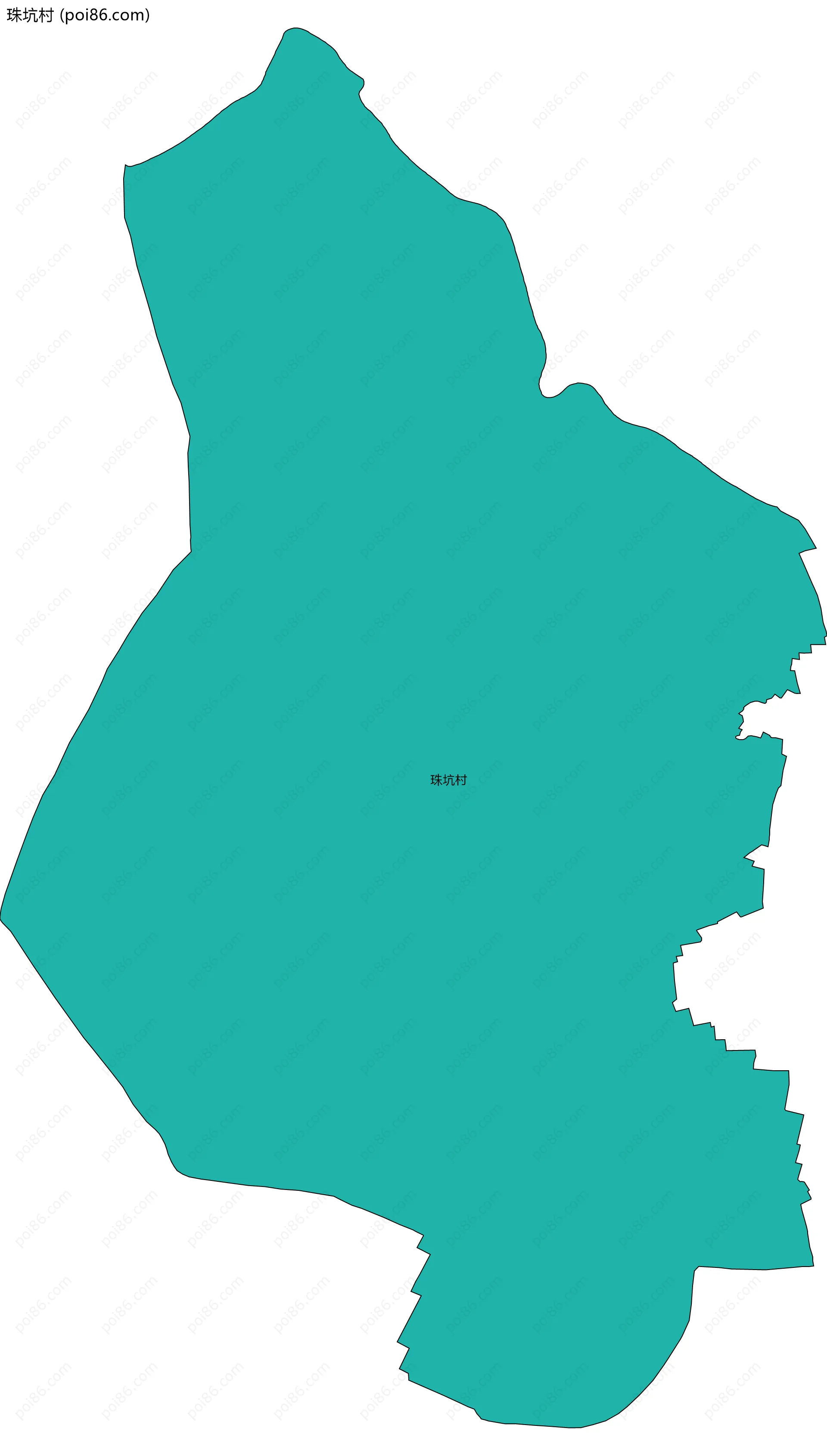 珠坑村边界地图