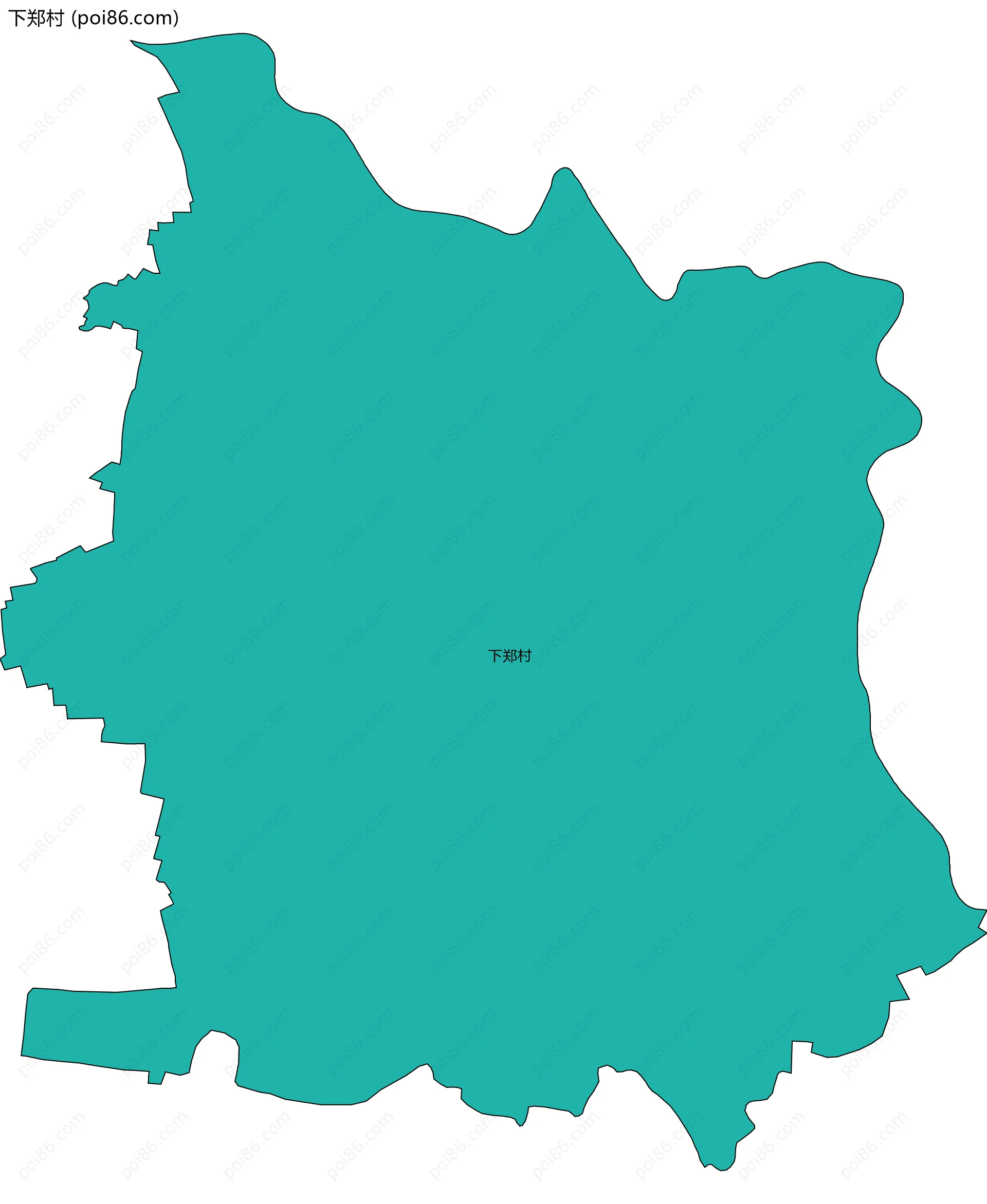 下郑村边界地图