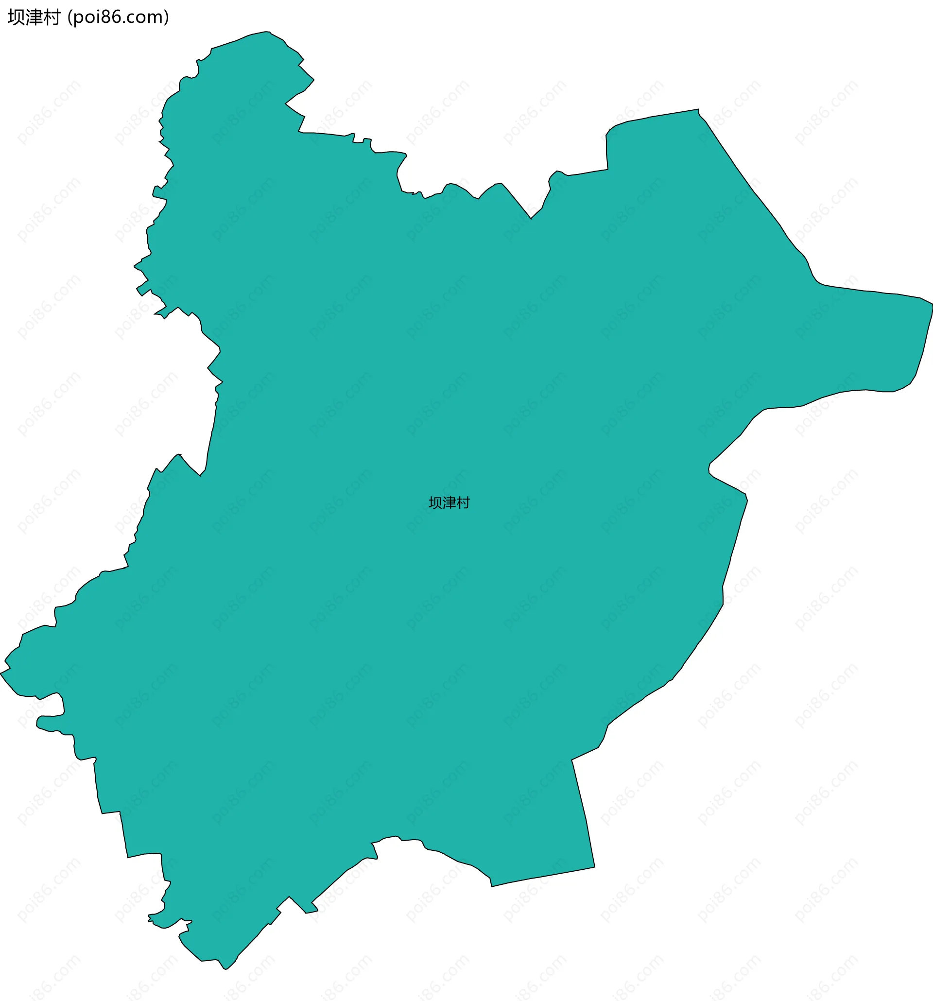 坝津村边界地图