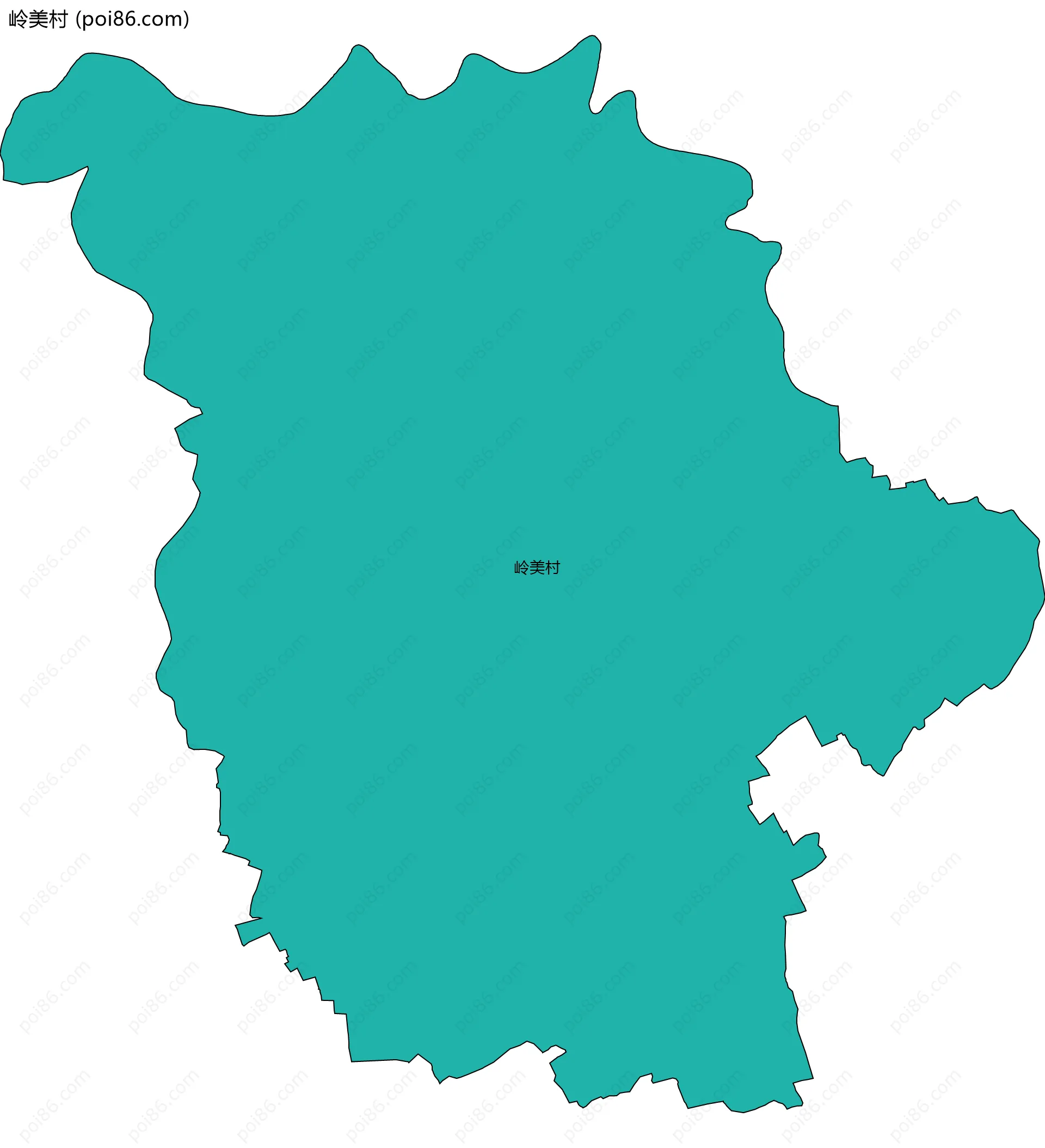 岭美村边界地图