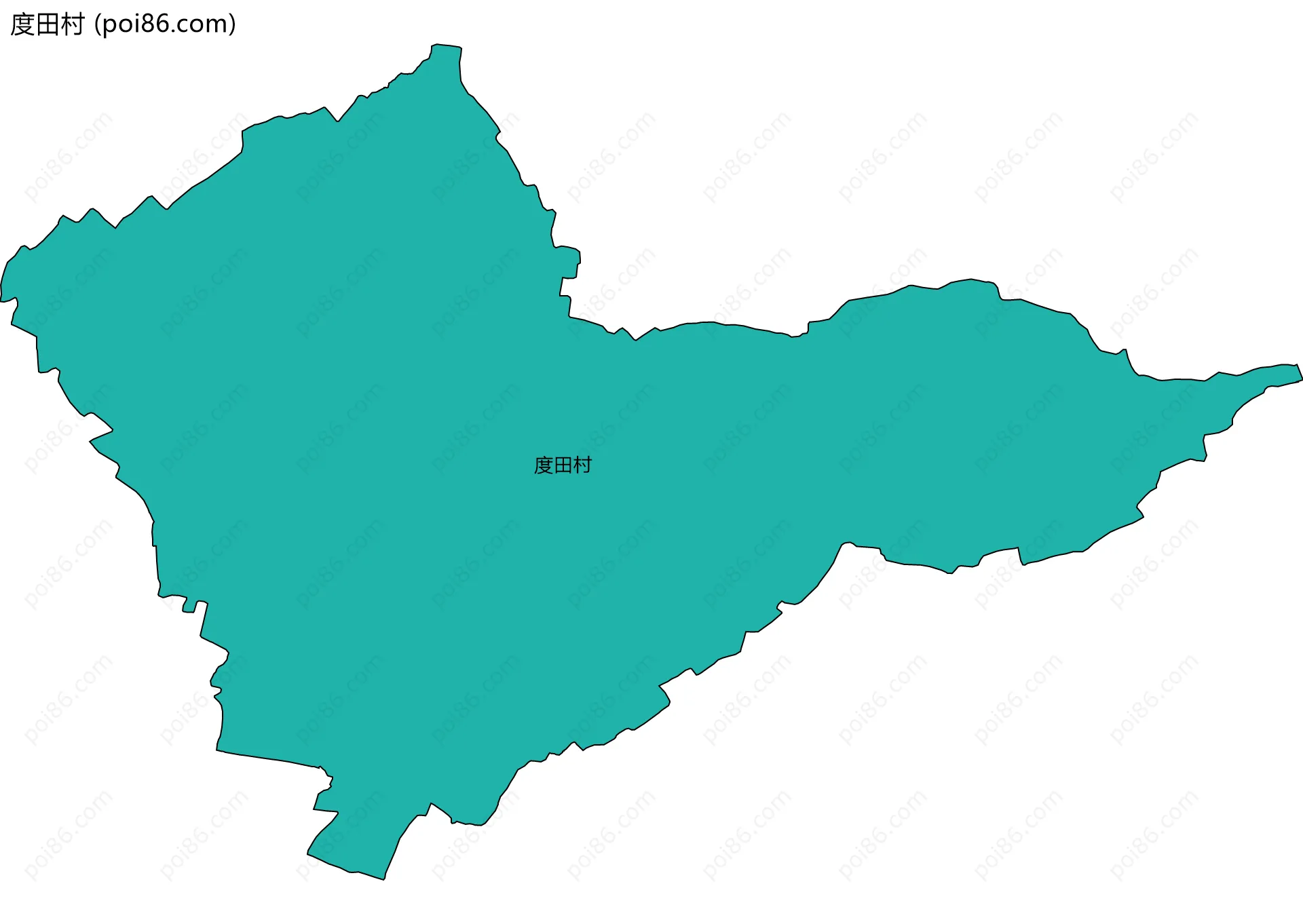 度田村边界地图