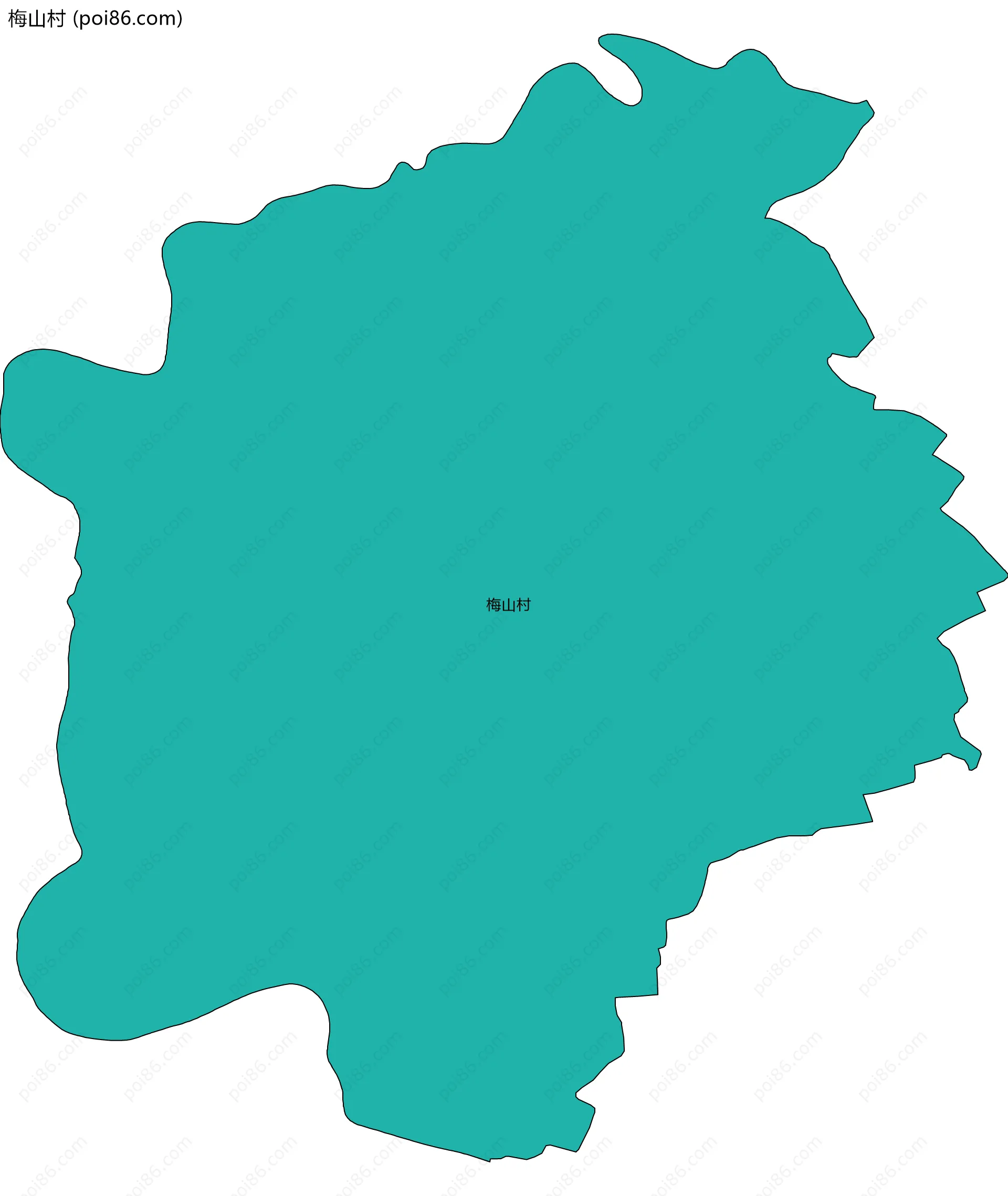 梅山村边界地图