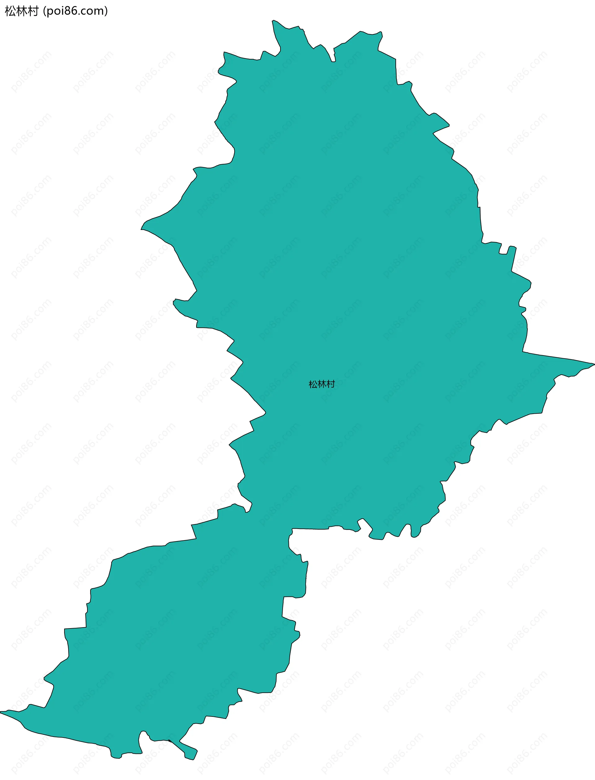 松林村边界地图