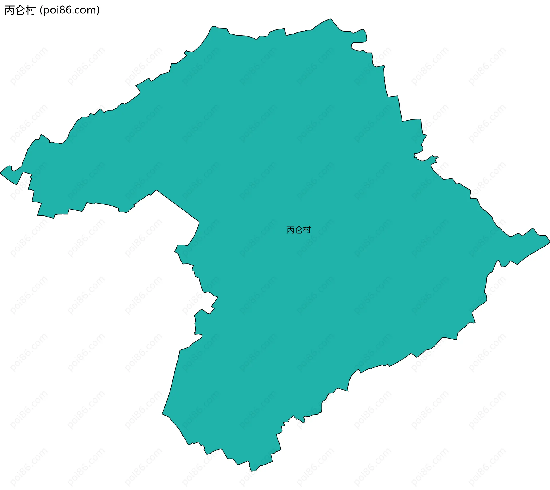 丙仑村边界地图