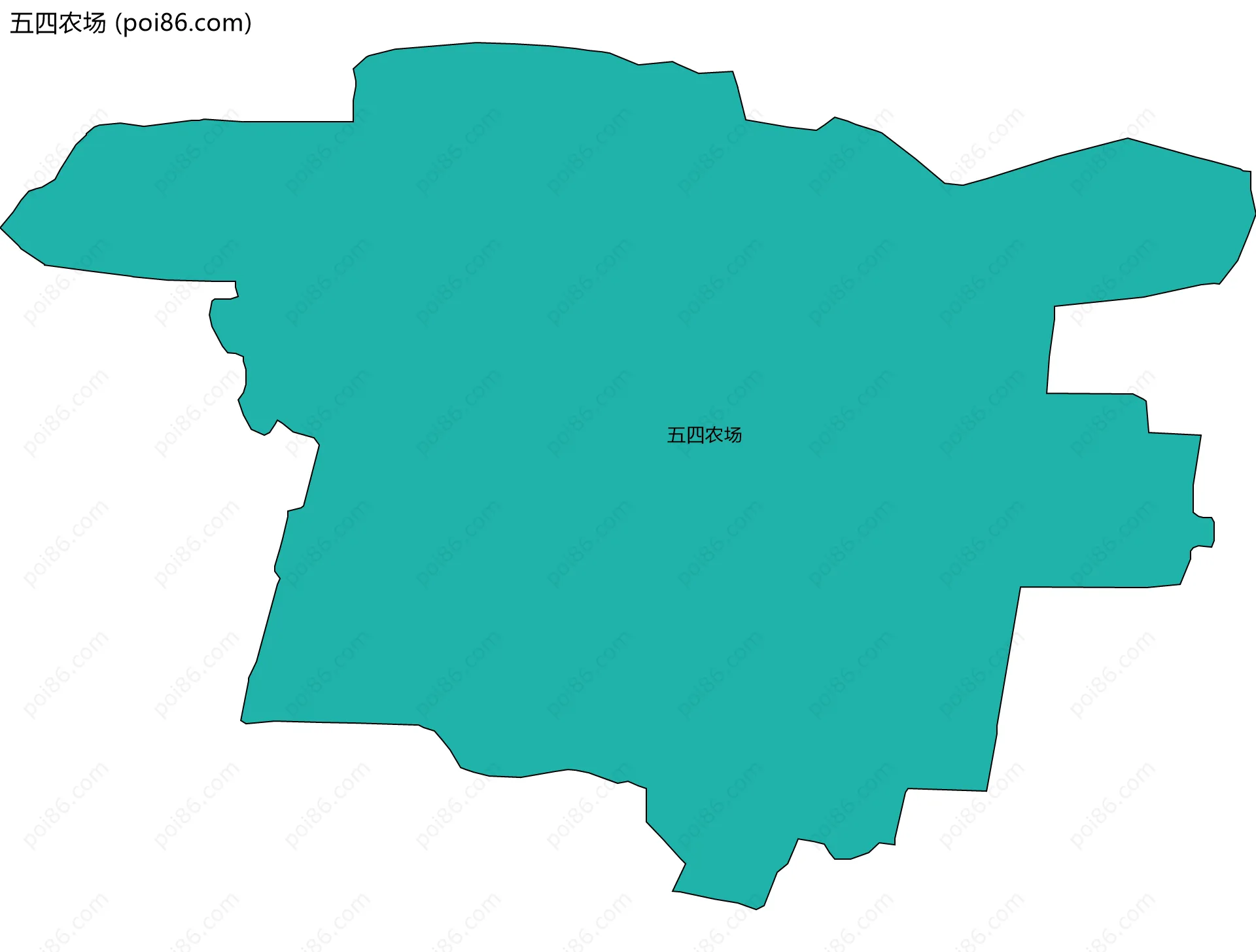 五四农场边界地图