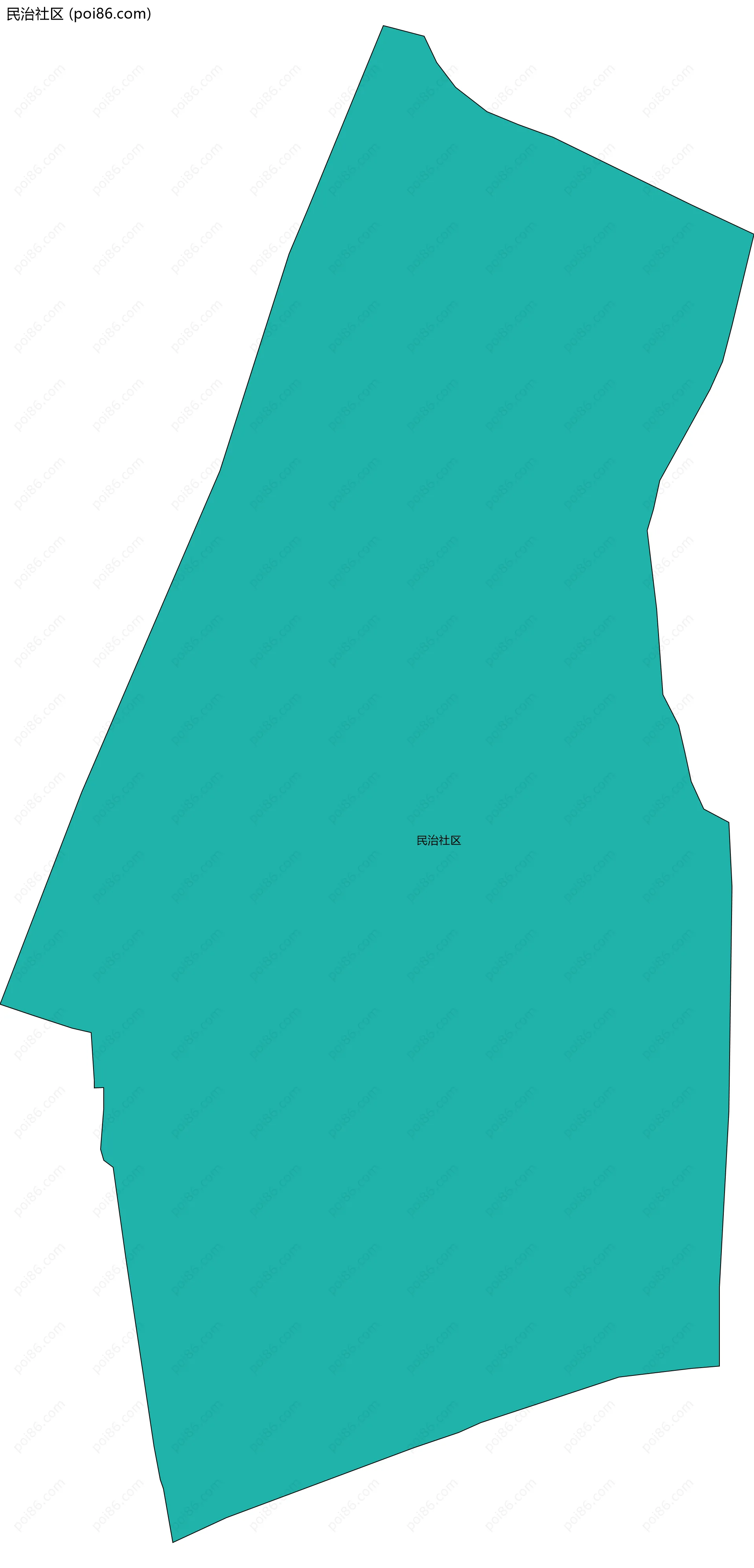 民治社区边界地图