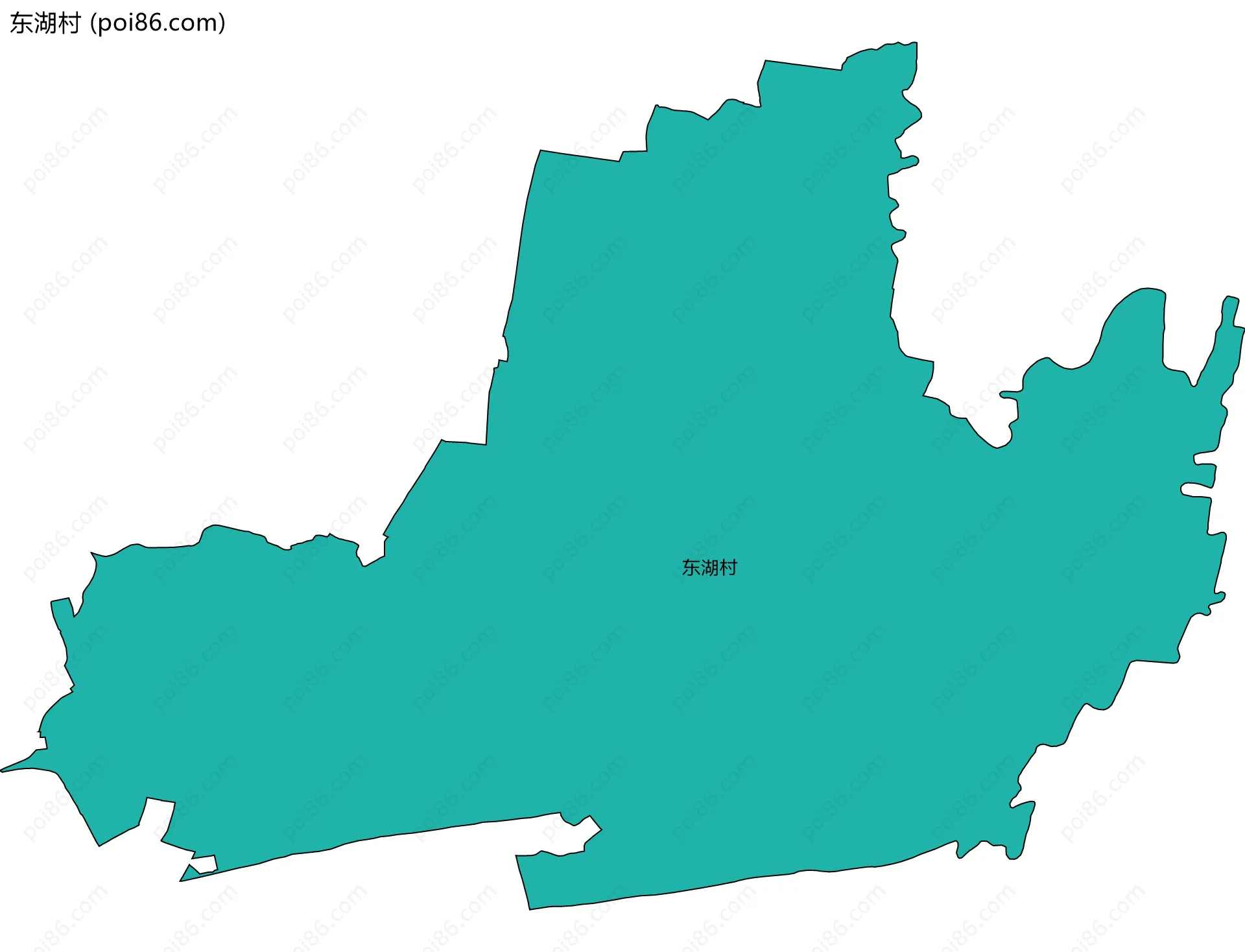 东湖村边界地图