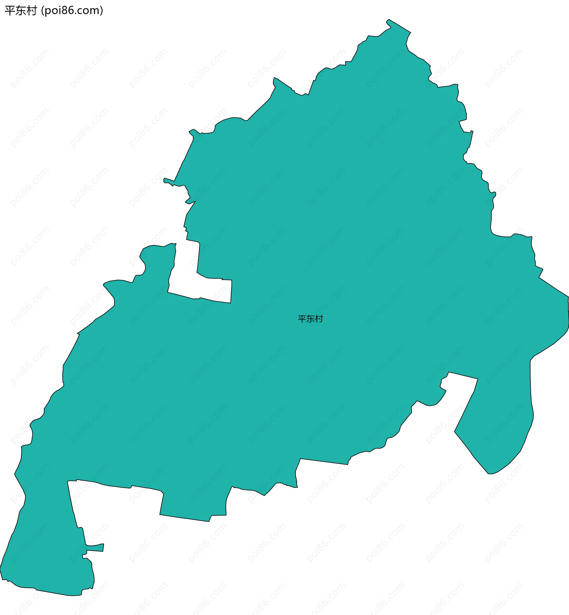 平东村边界地图