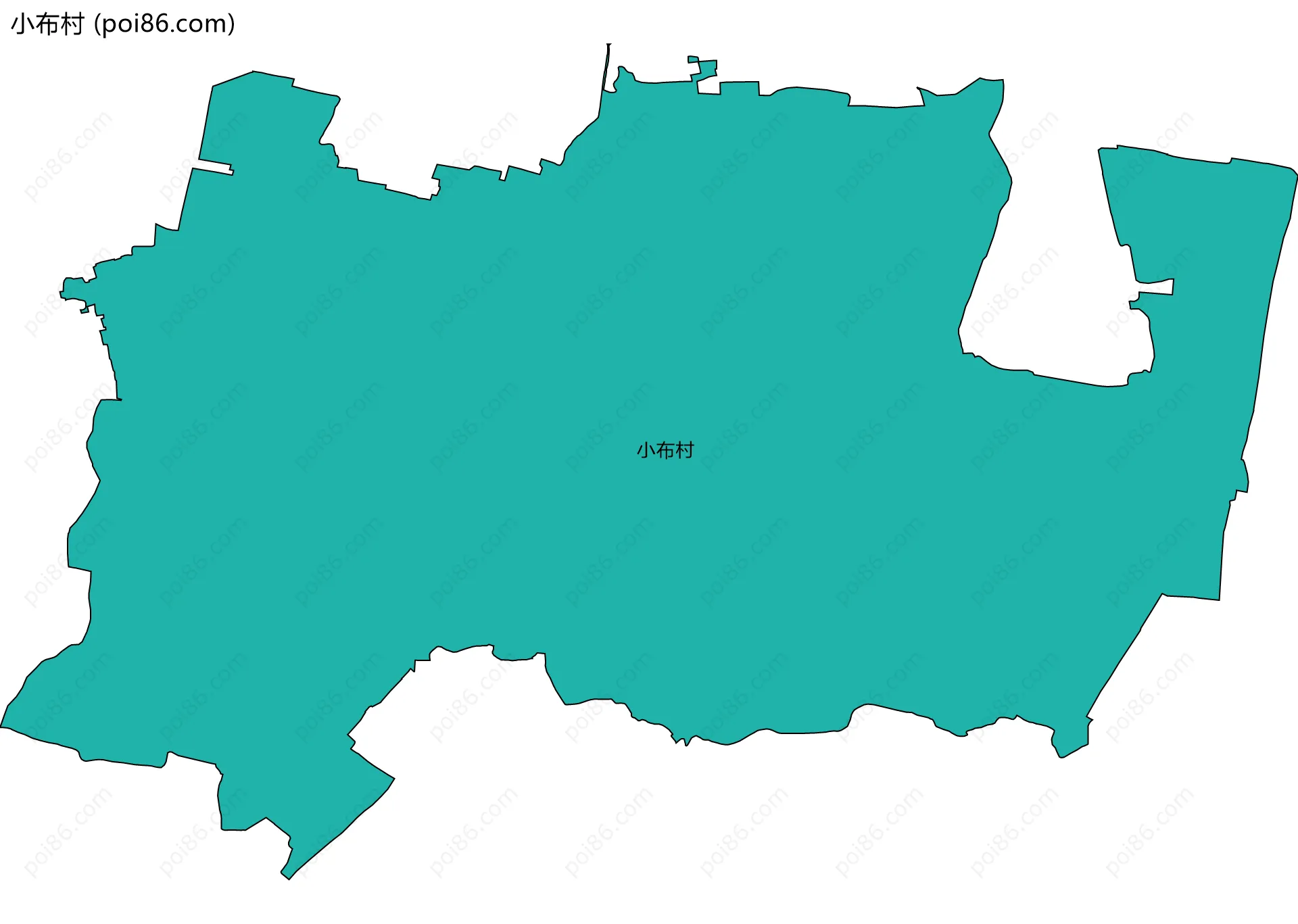 小布村边界地图