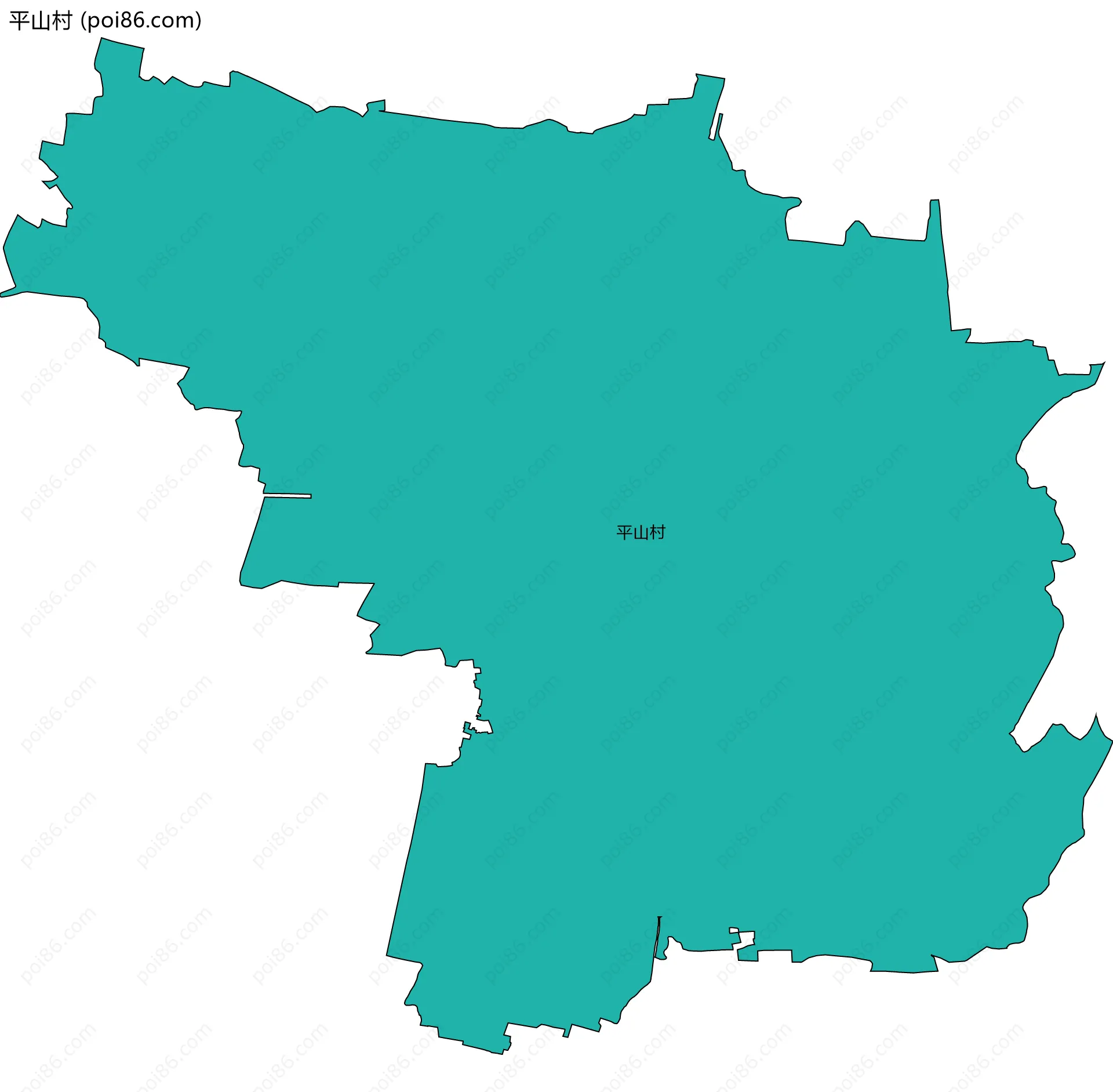 平山村边界地图