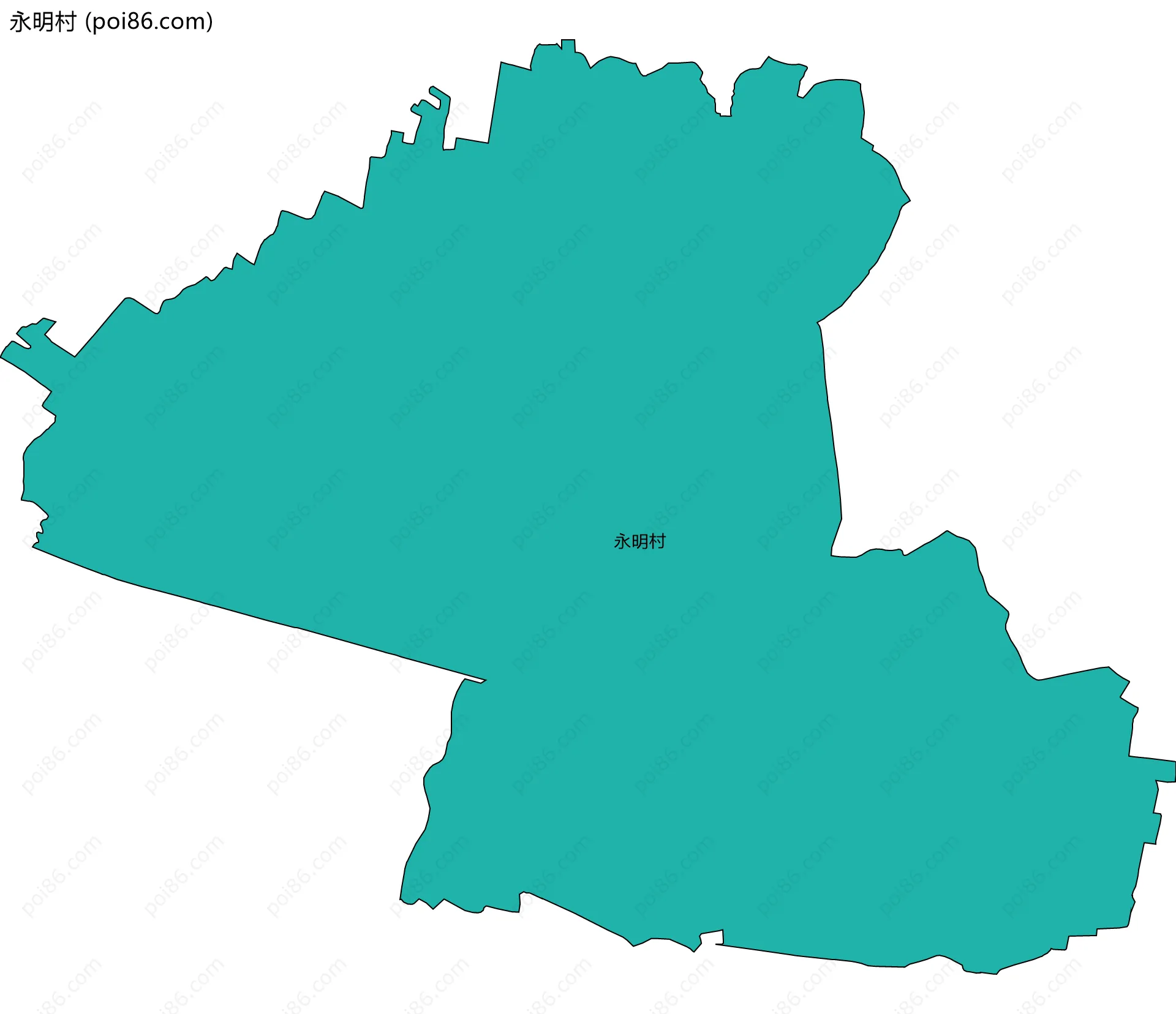 永明村边界地图