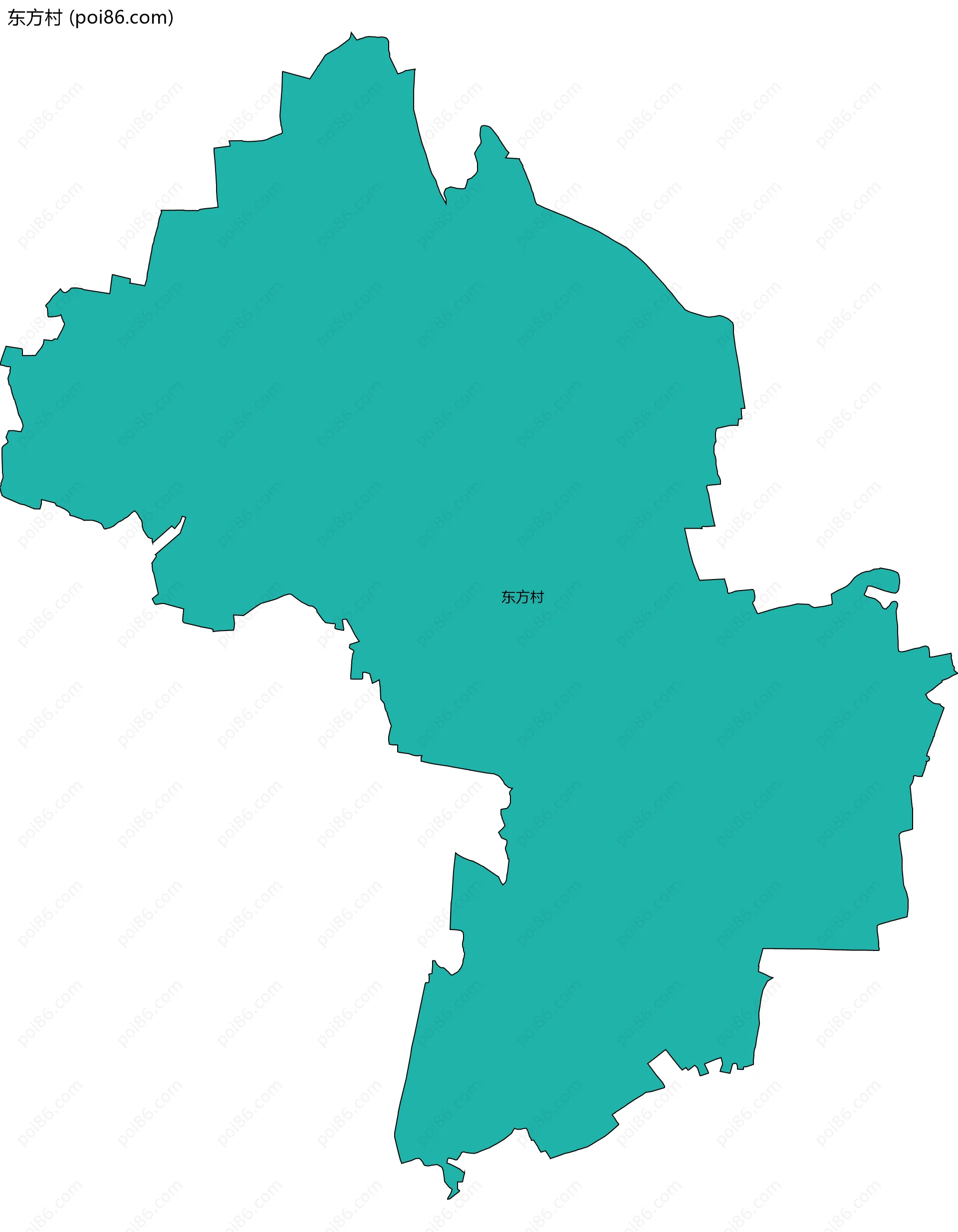 东方村边界地图