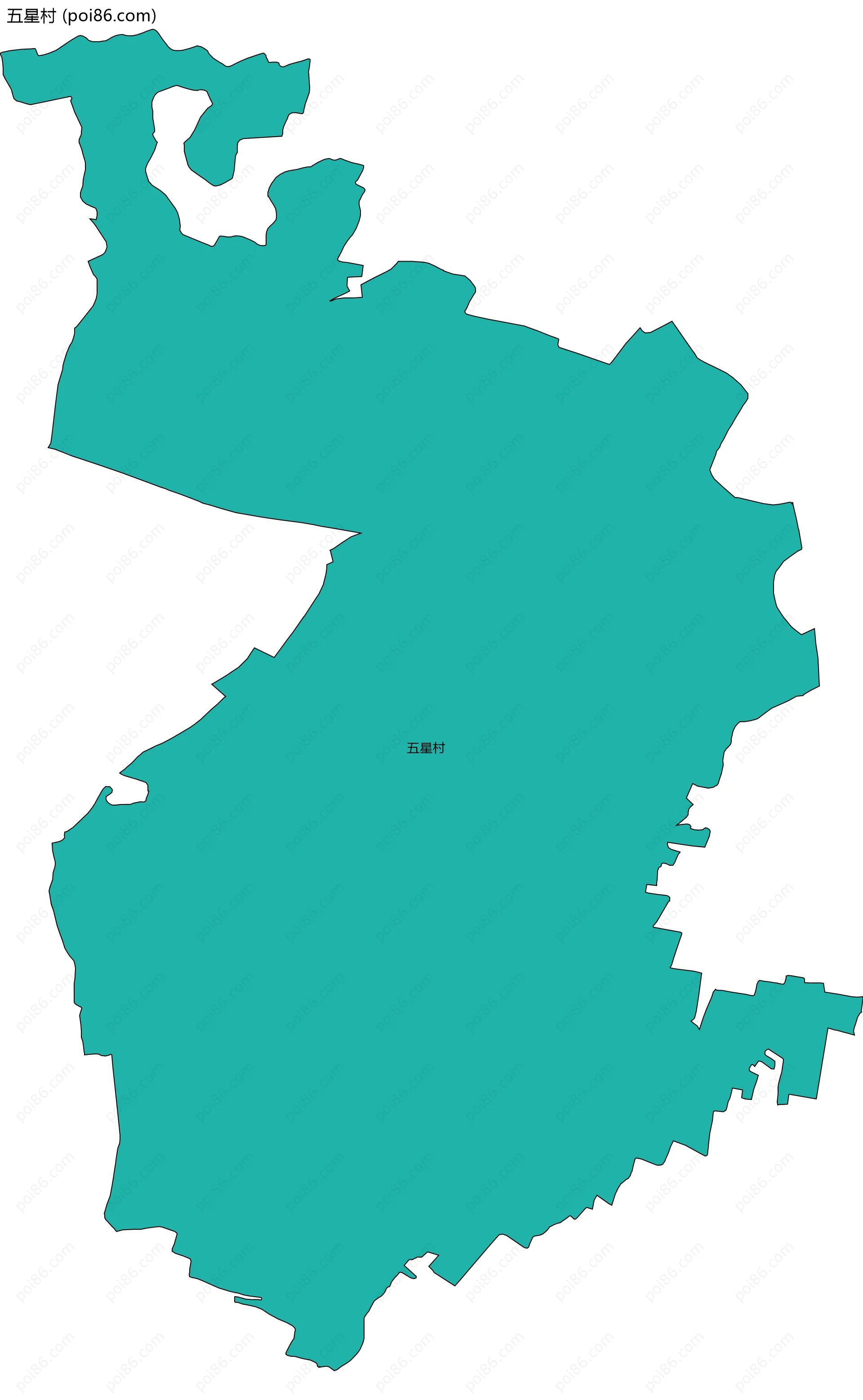 五星村边界地图