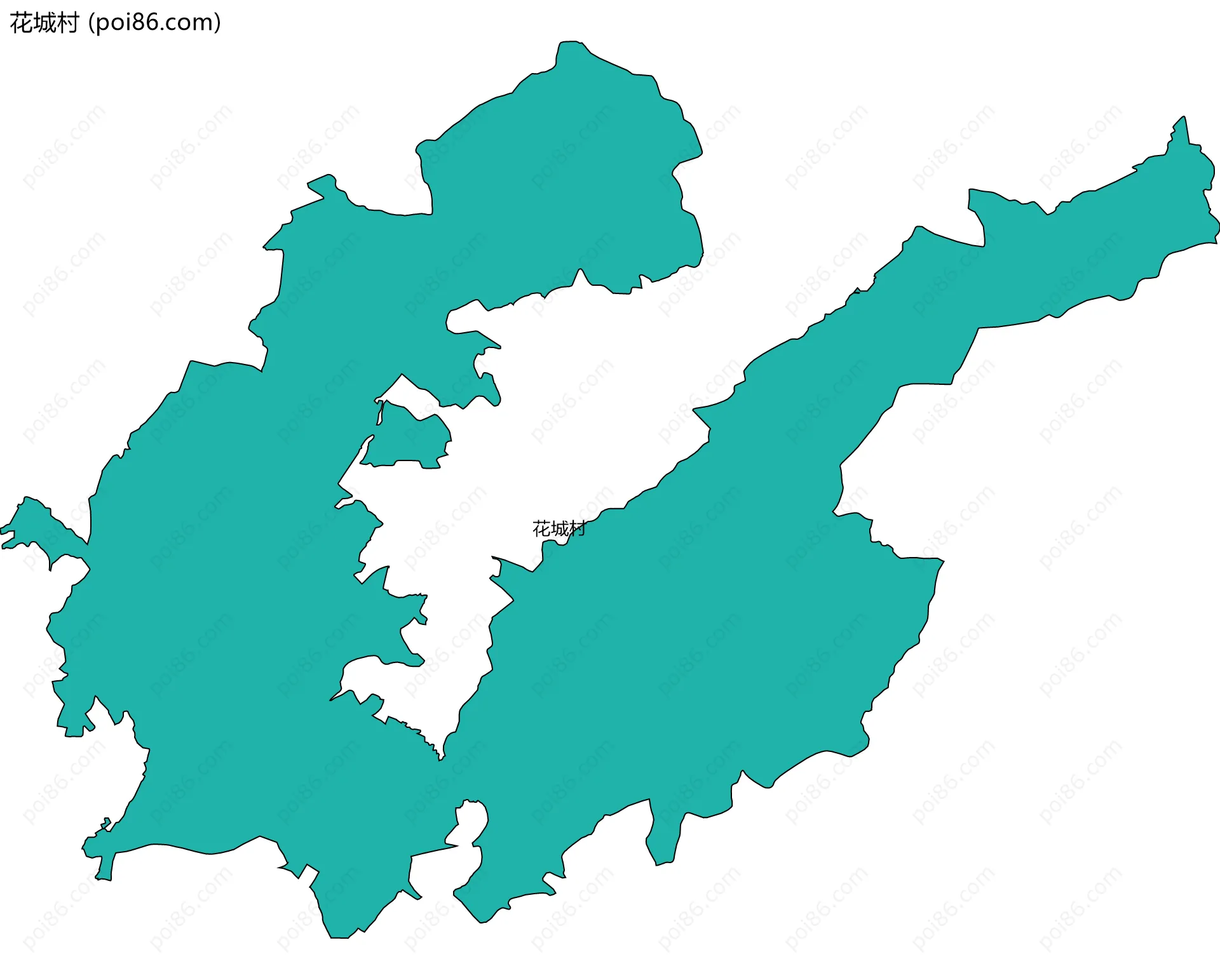 花城村边界地图