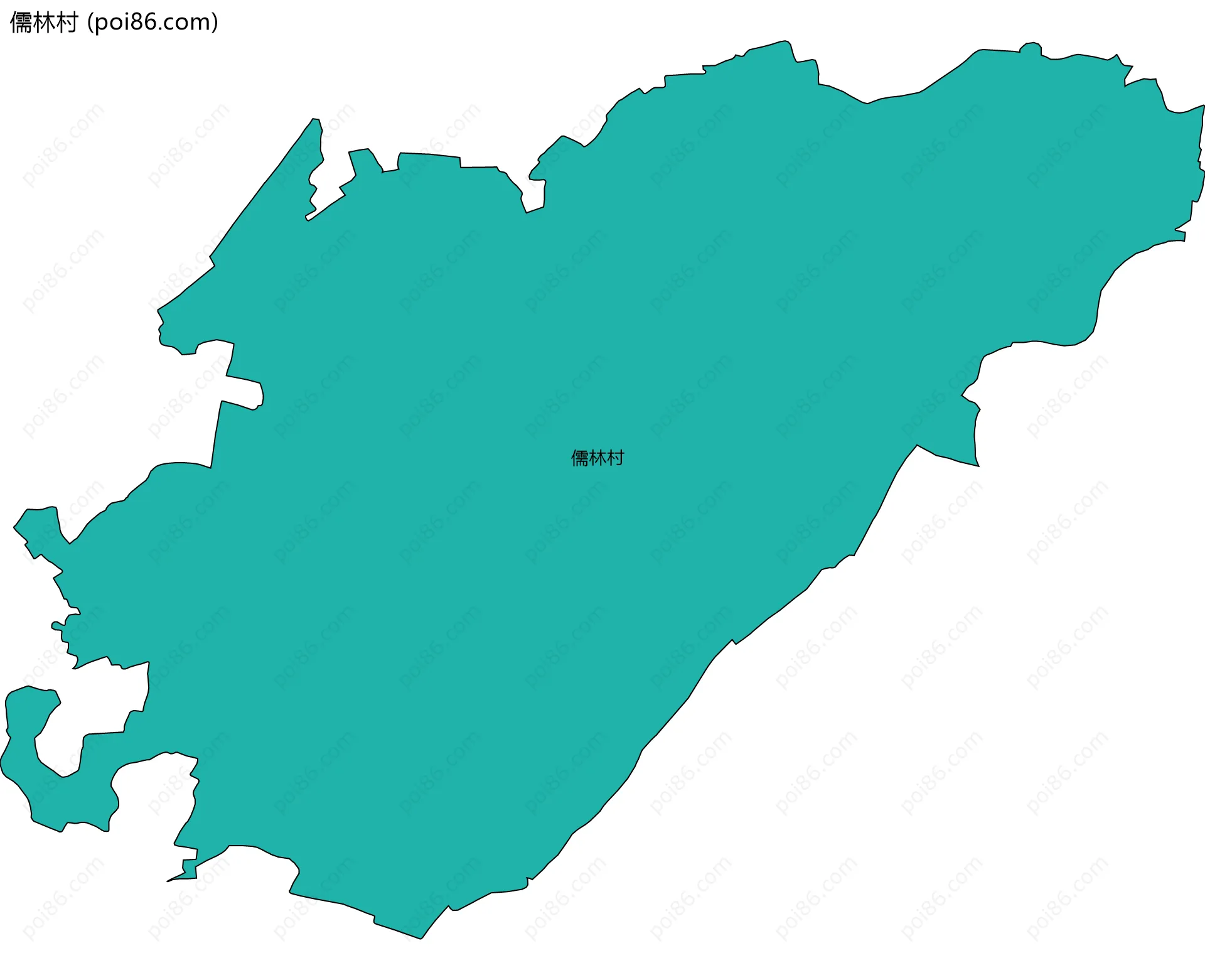 儒林村边界地图