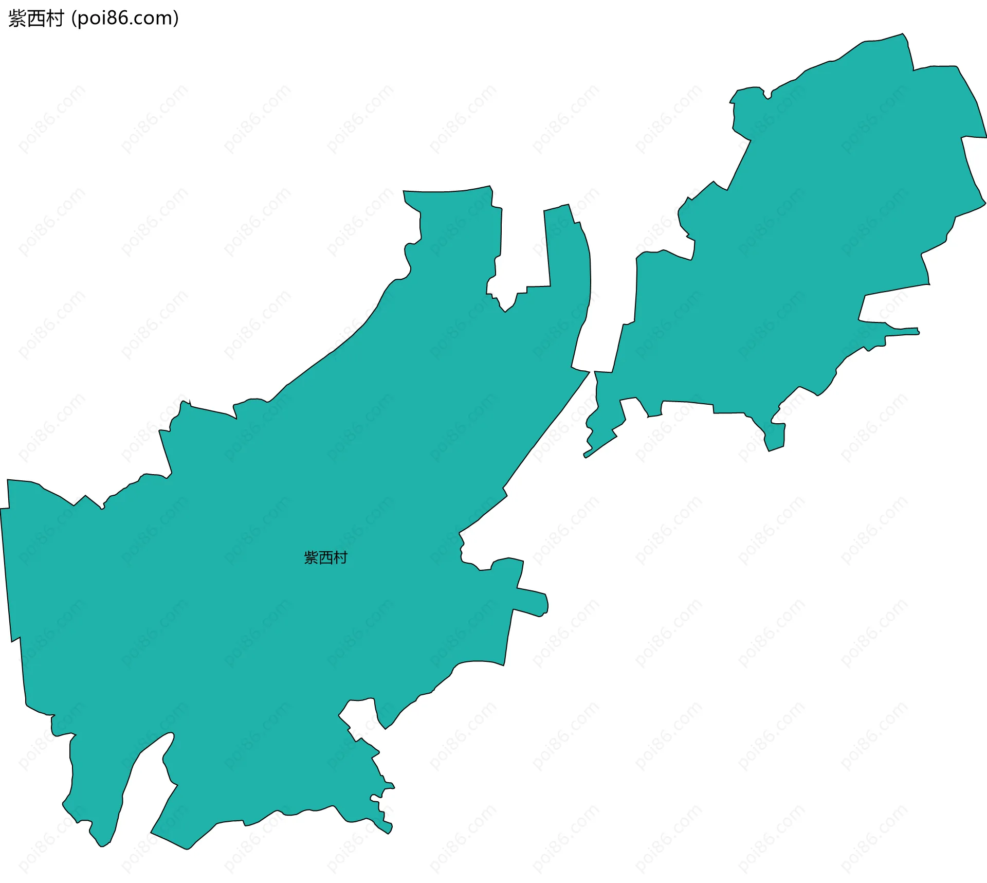 紫西村边界地图