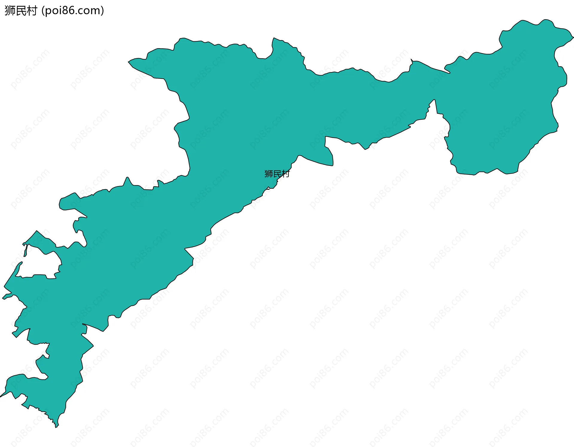狮民村边界地图