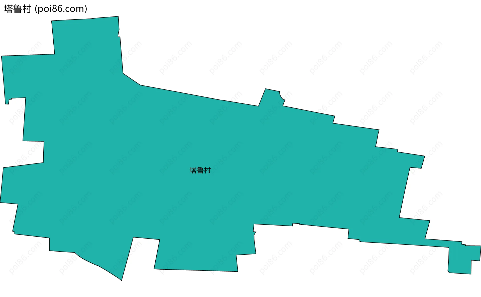 塔鲁村边界地图