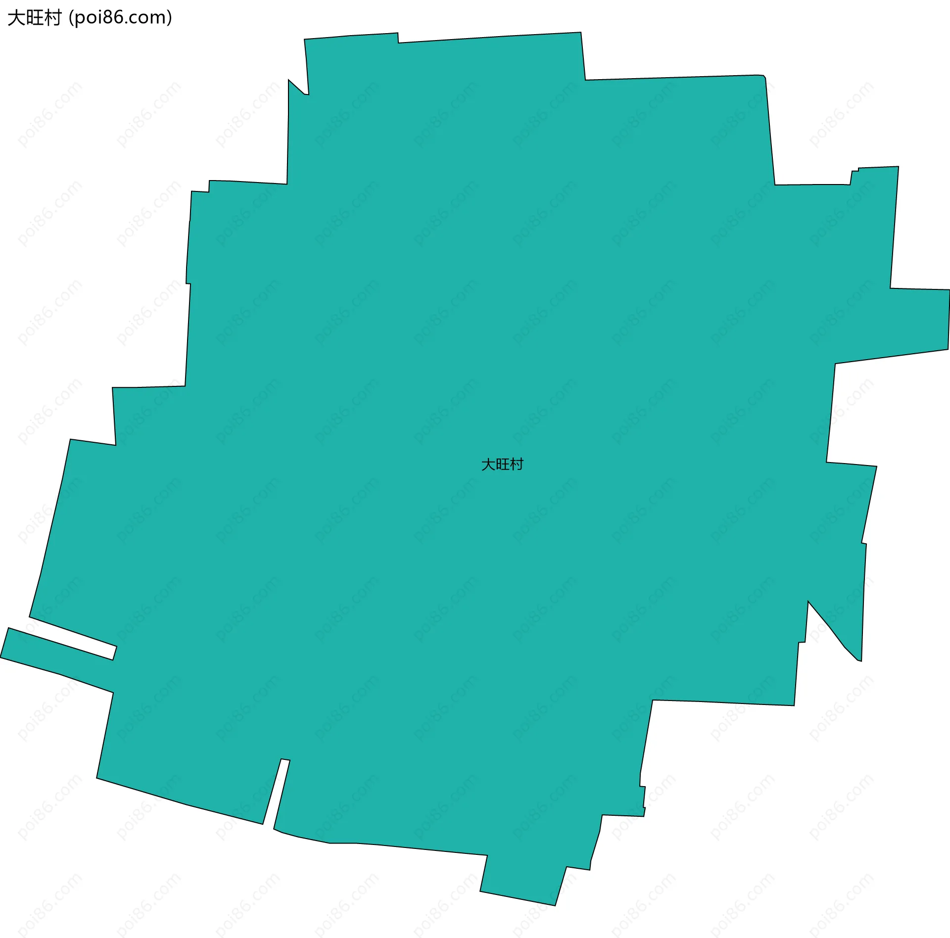 大旺村边界地图