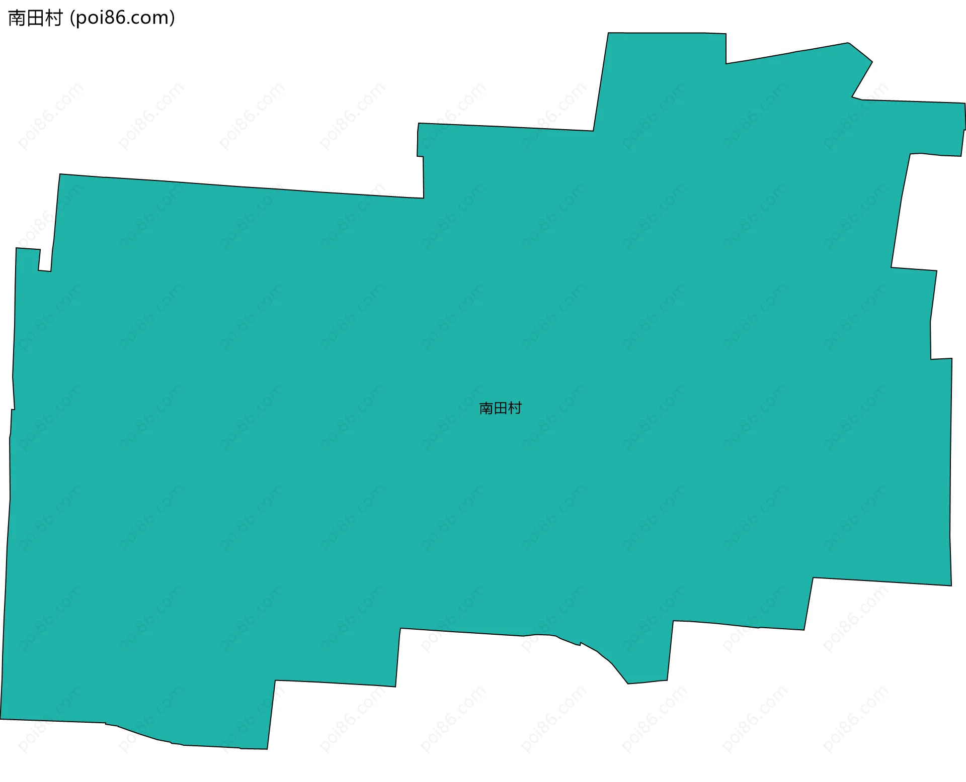 南田村边界地图