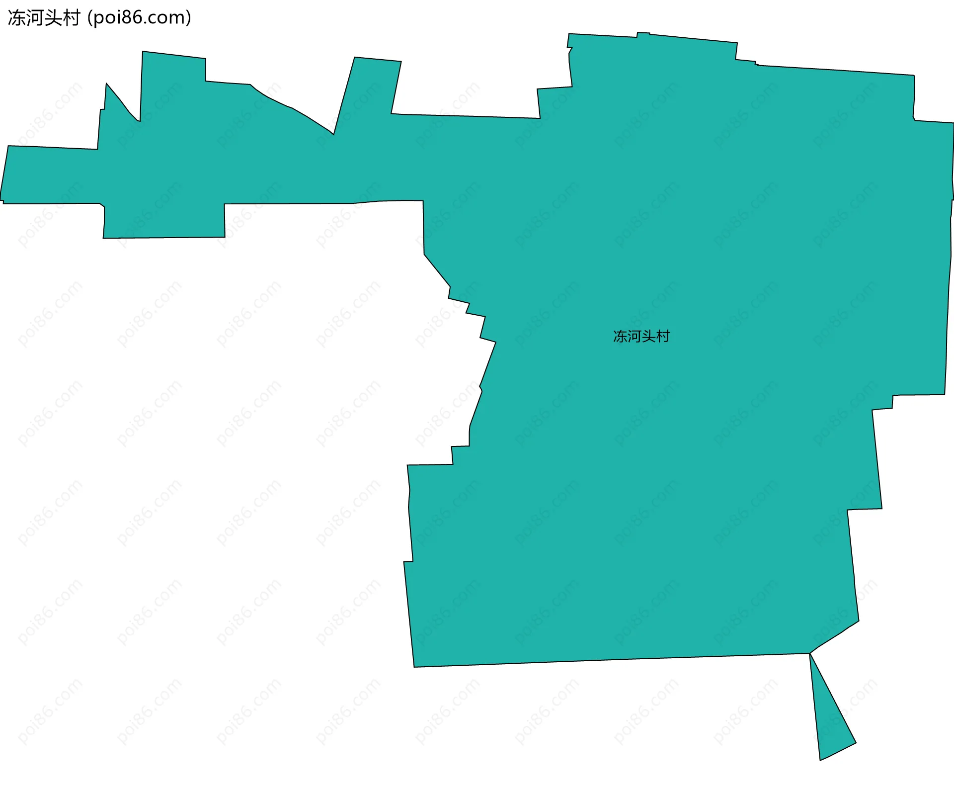 冻河头村边界地图