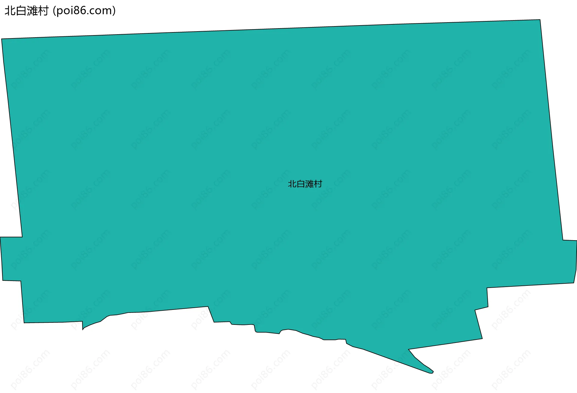 北白滩村边界地图