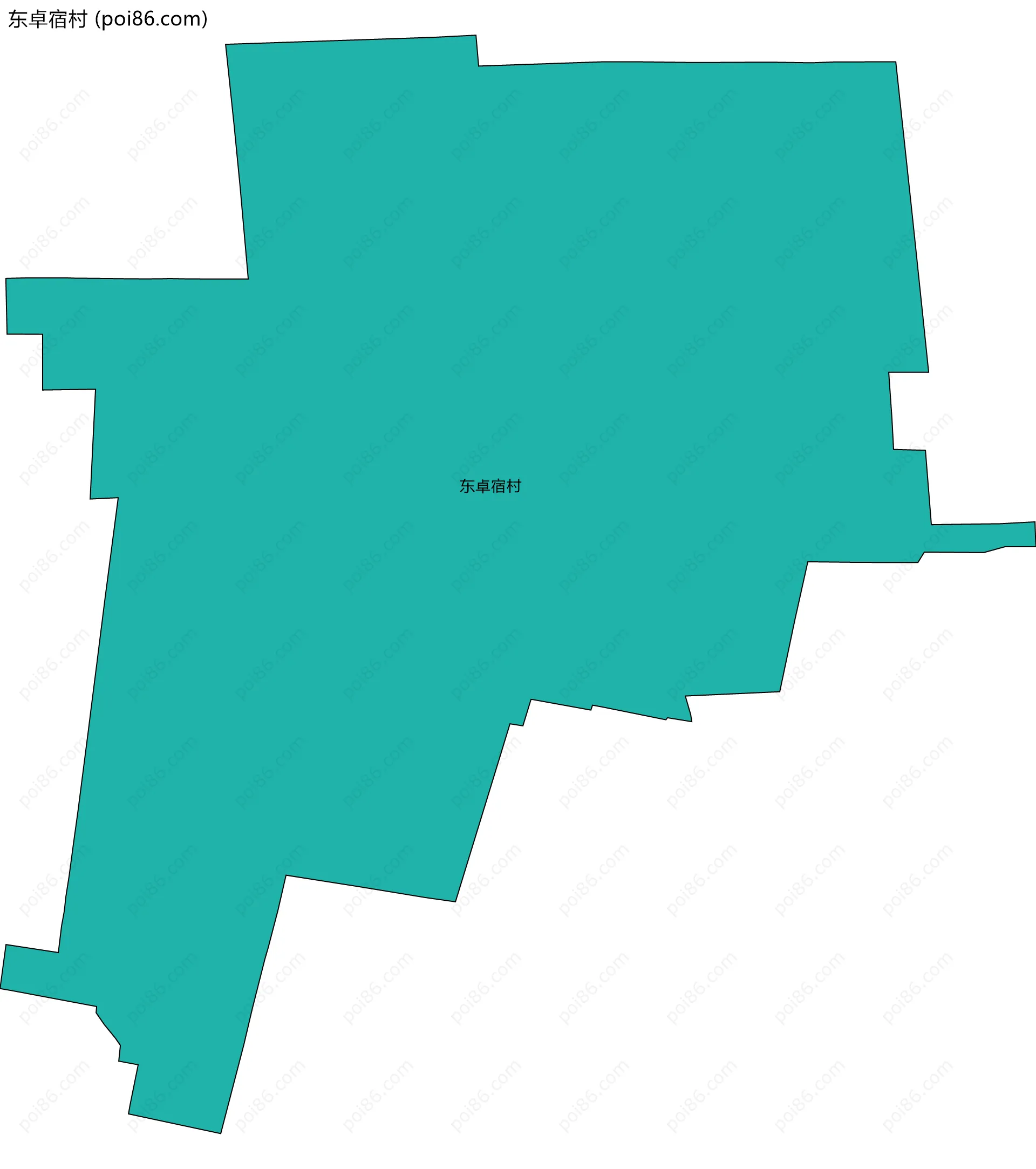 东卓宿村边界地图