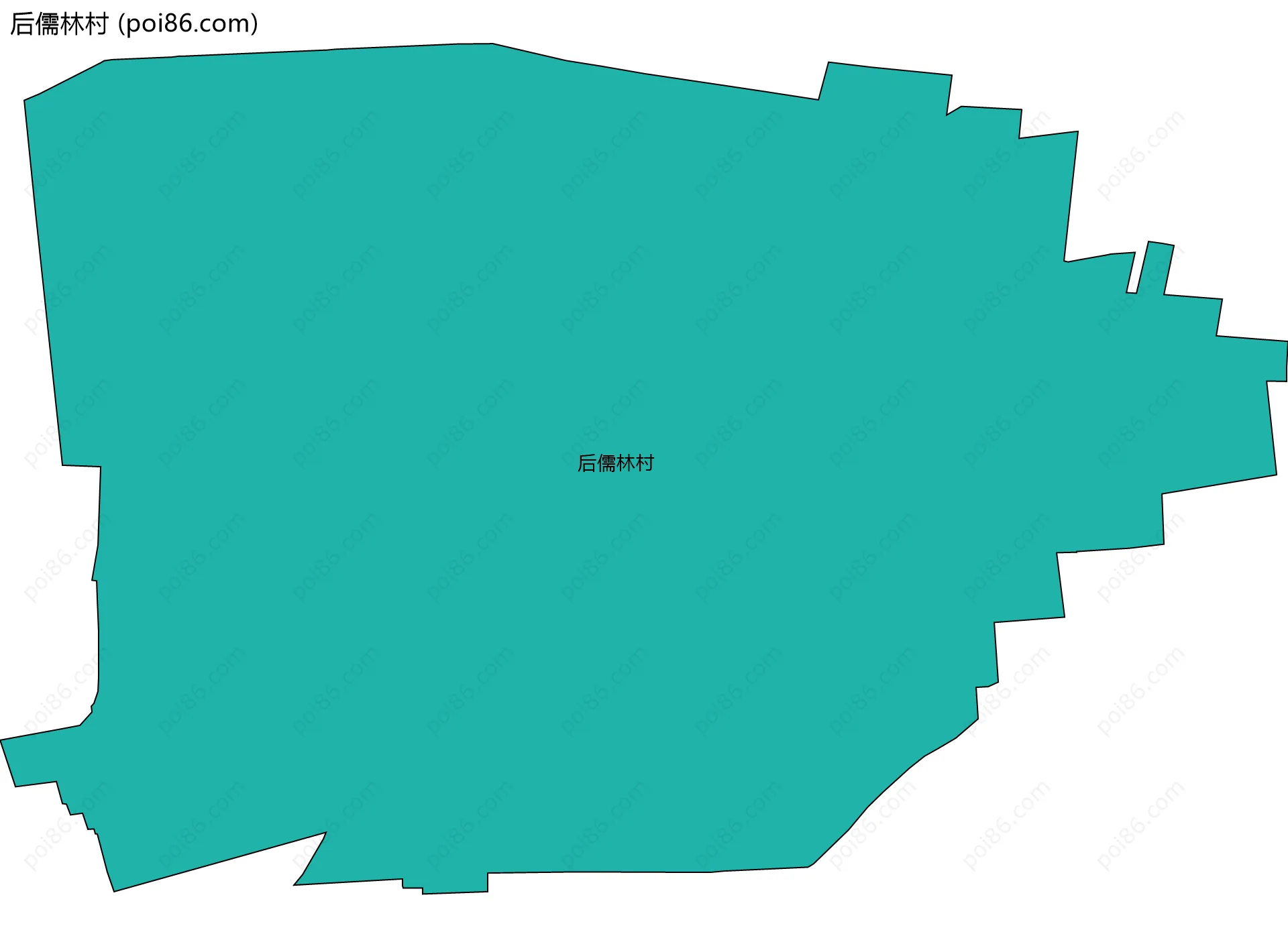 后儒林村边界地图