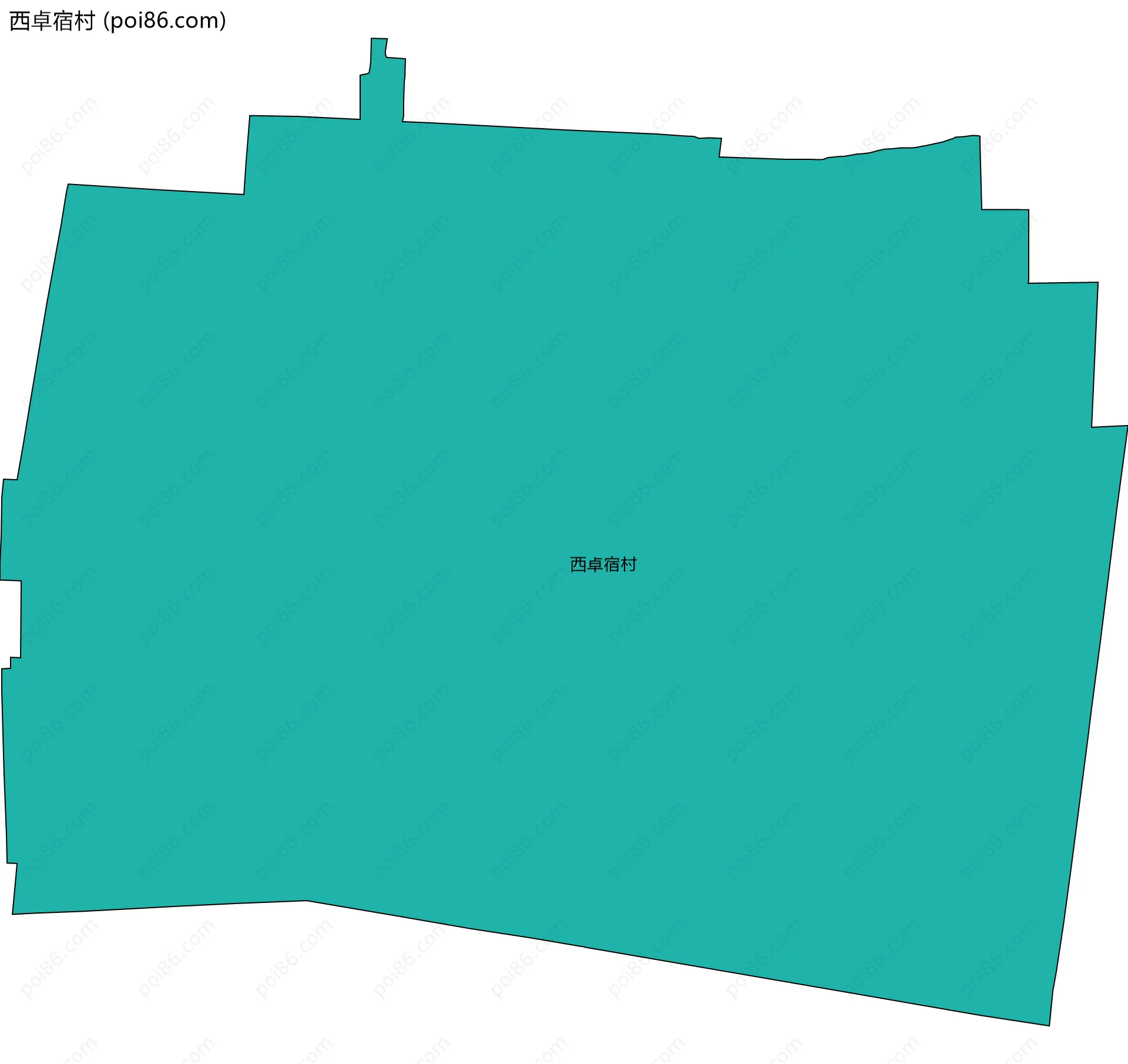 西卓宿村边界地图