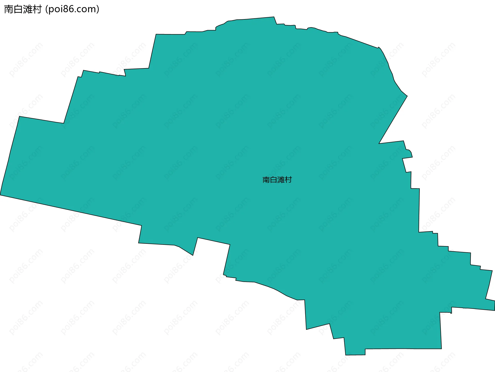 南白滩村边界地图