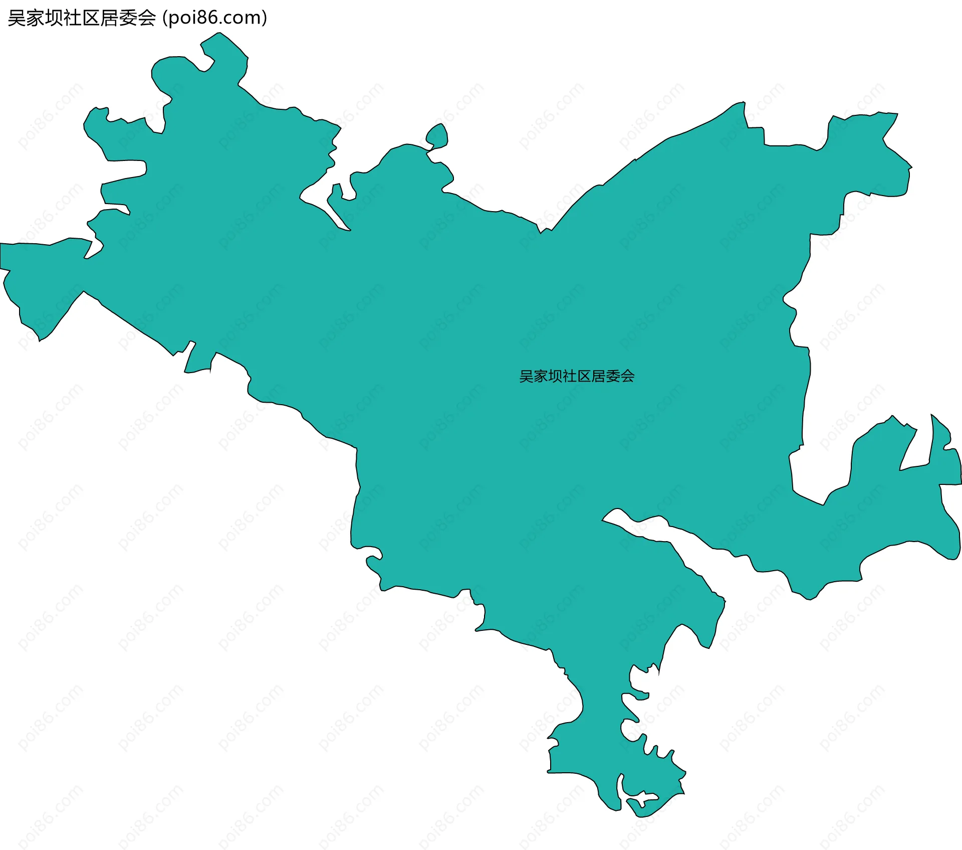 吴家坝社区居委会边界地图
