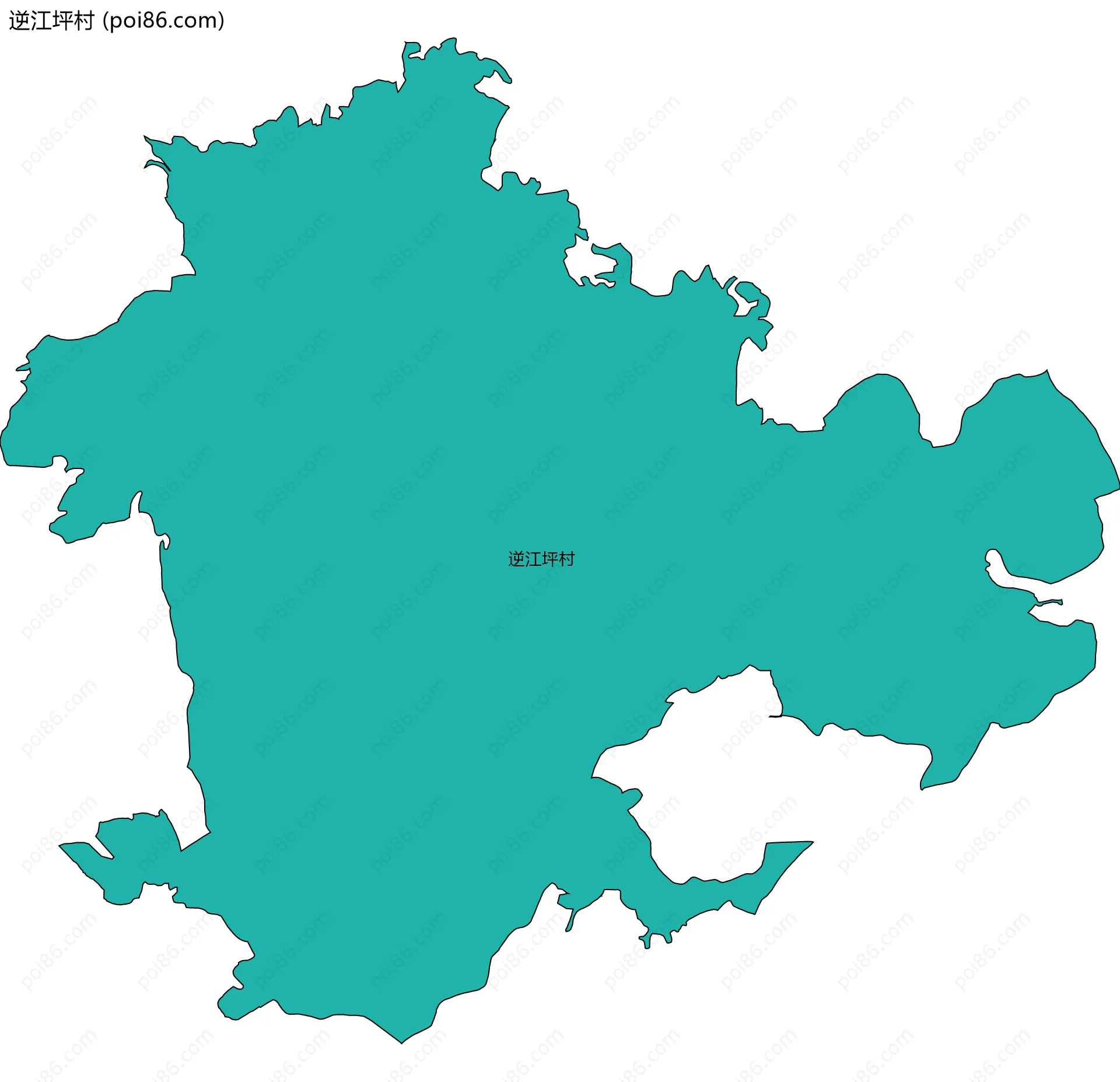 逆江坪村边界地图