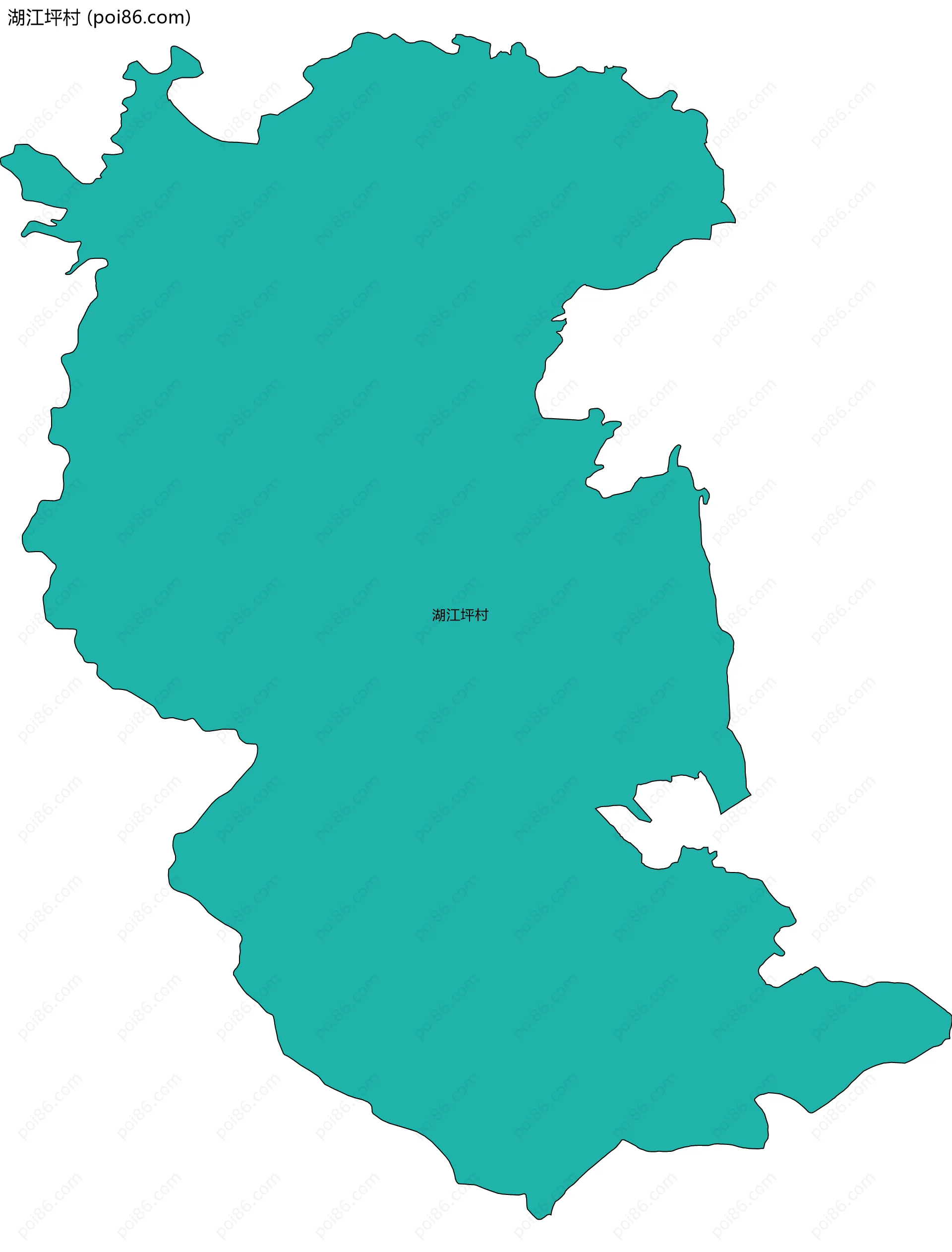 湖江坪村边界地图